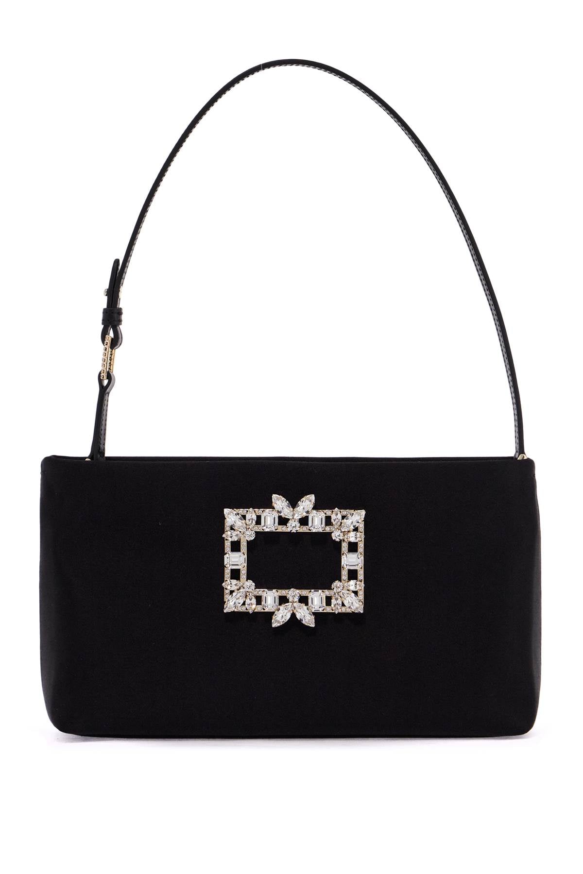 Roger Vivier Mini RV Nightlily Satin Bag with Crystal Buckle image 0