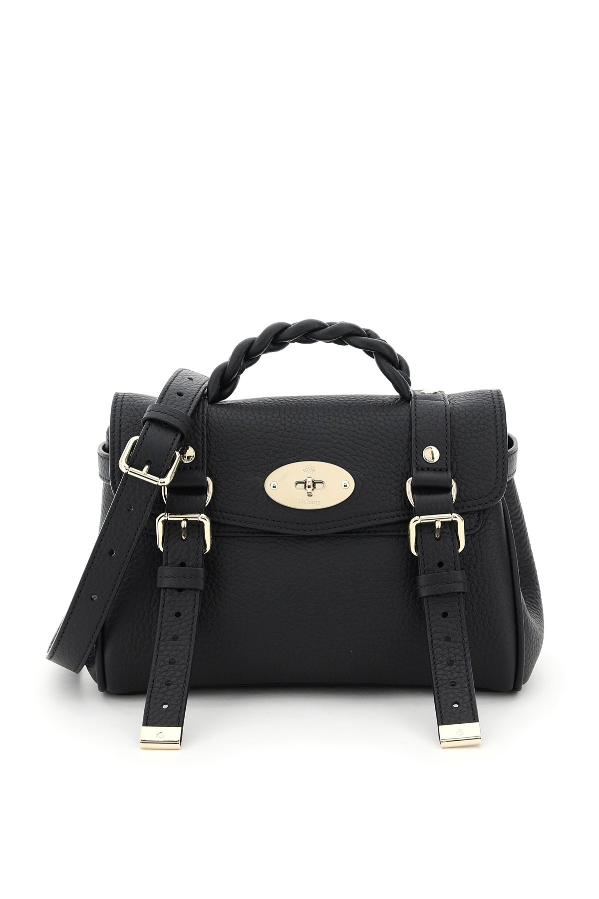 Mulberry Alexa Mini Bag: Textured Leather, Postman's Lock image 0