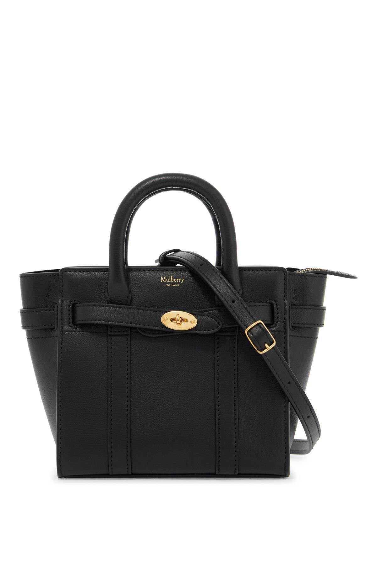 Mulberry Mini Micro Zipped Bayswater Bag: Gold-Tone Hardware, Adjustable Strap image 0