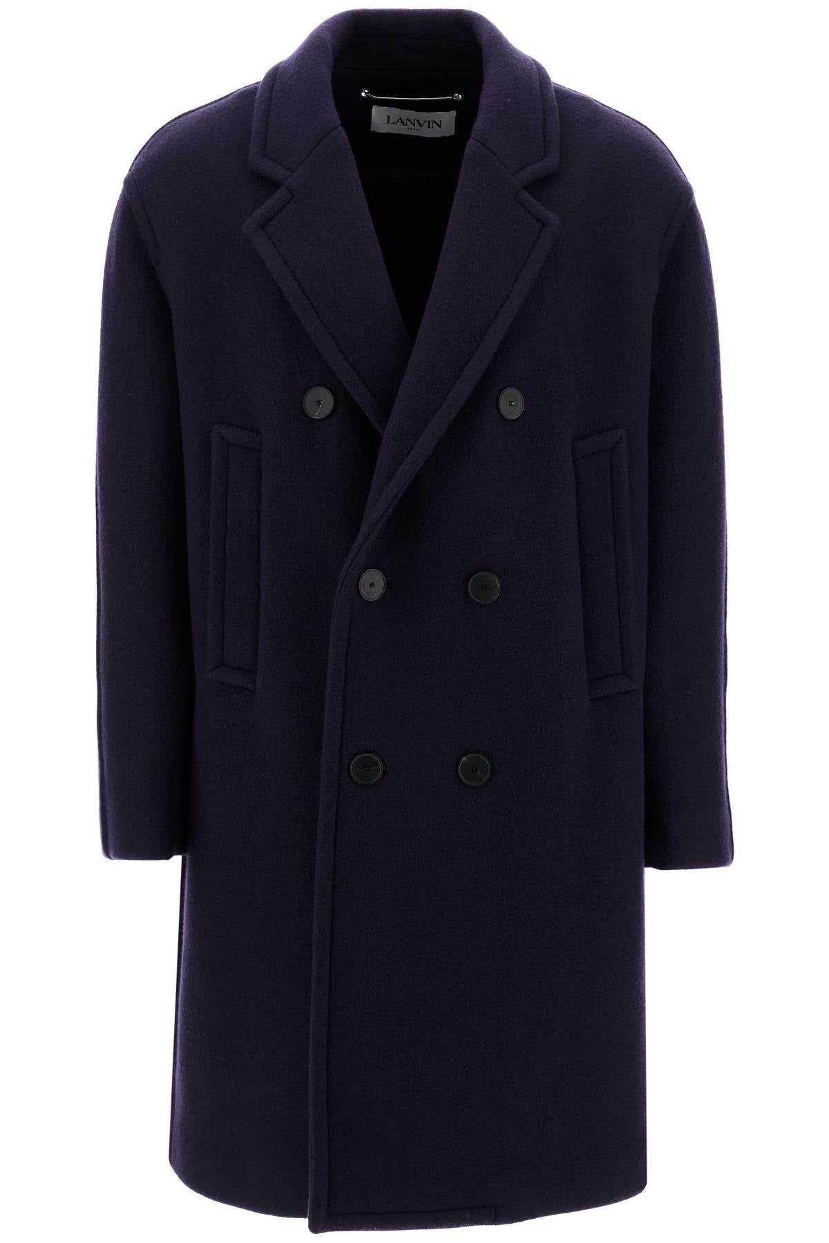 Lanvin double-breasted heavy wool coat image 0