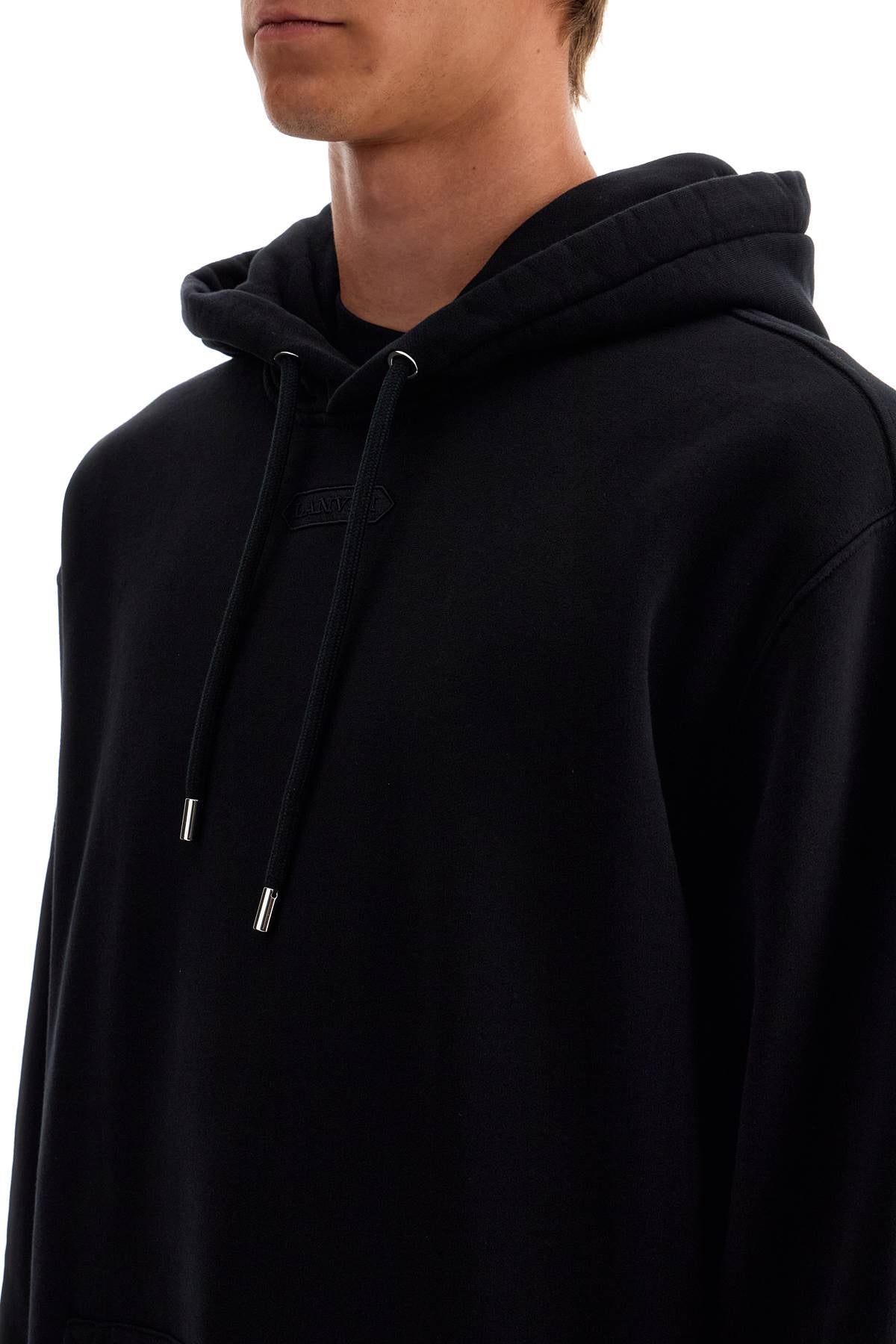 Lanvin Oversized Embroidered Logo Hoodie image 3