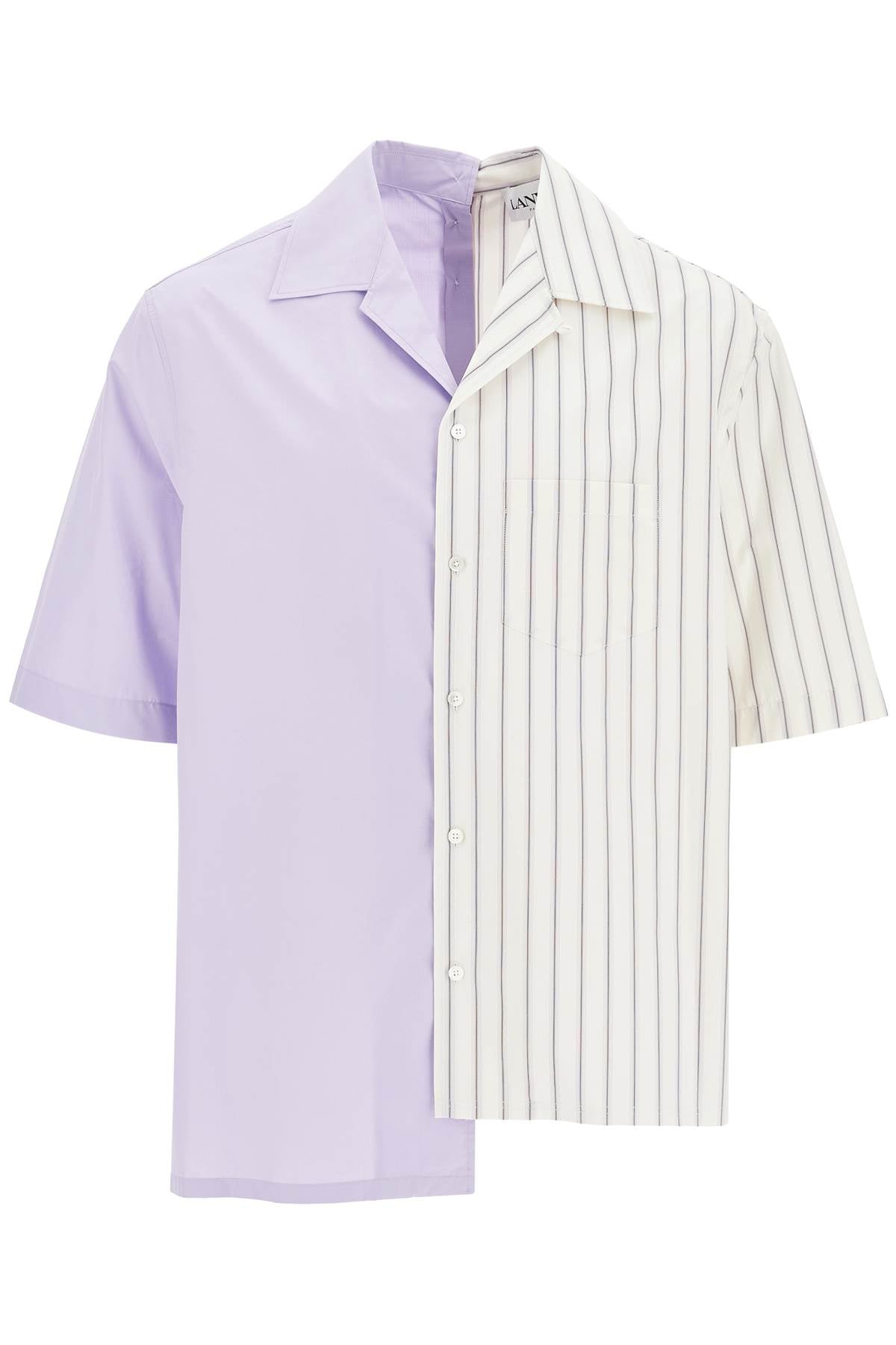 Lanvin asymmetric bowling shirt with image 0