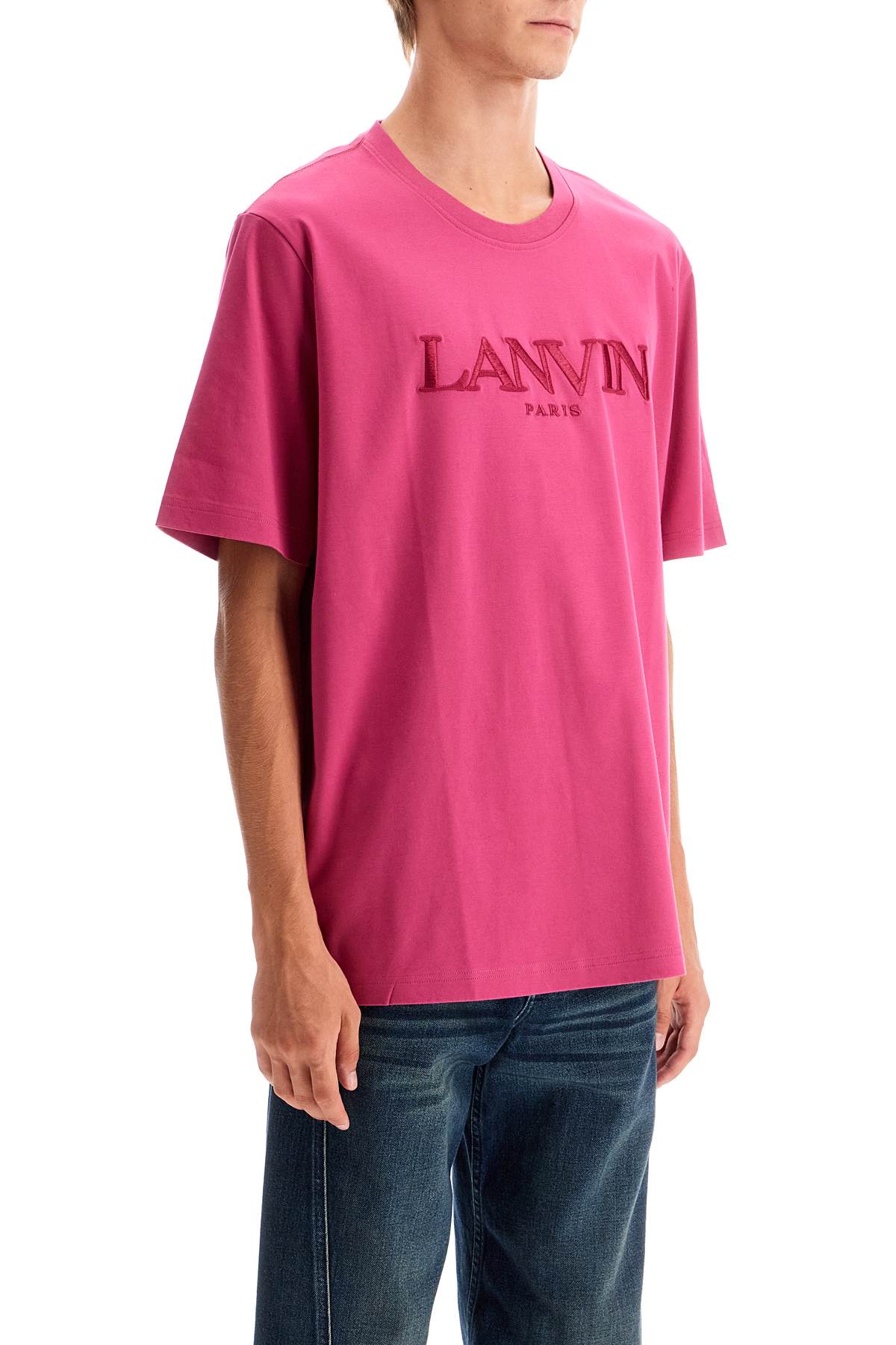 Lanvin Embroidered Logo Cotton T-Shirt image 1