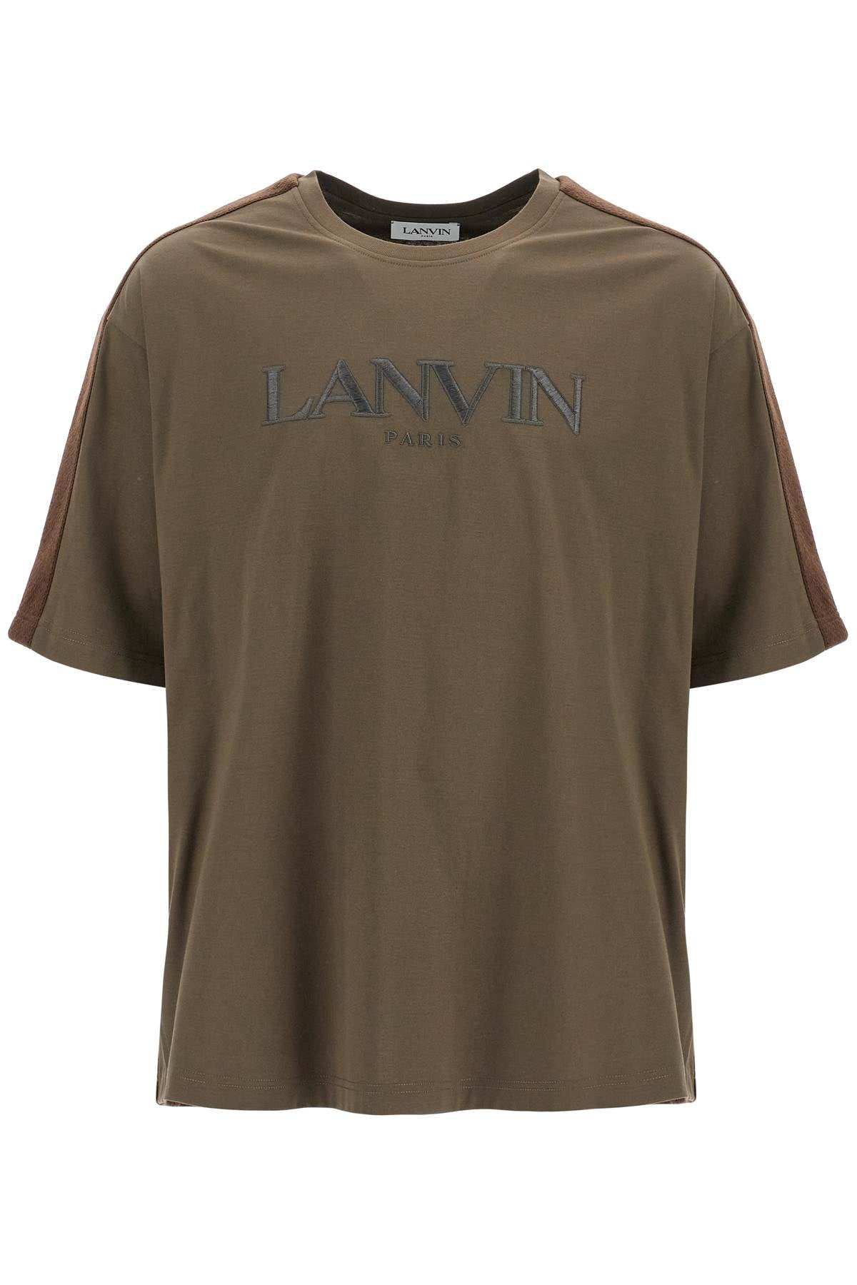 Lanvin logo t-shirt with curb branded stripes image 0