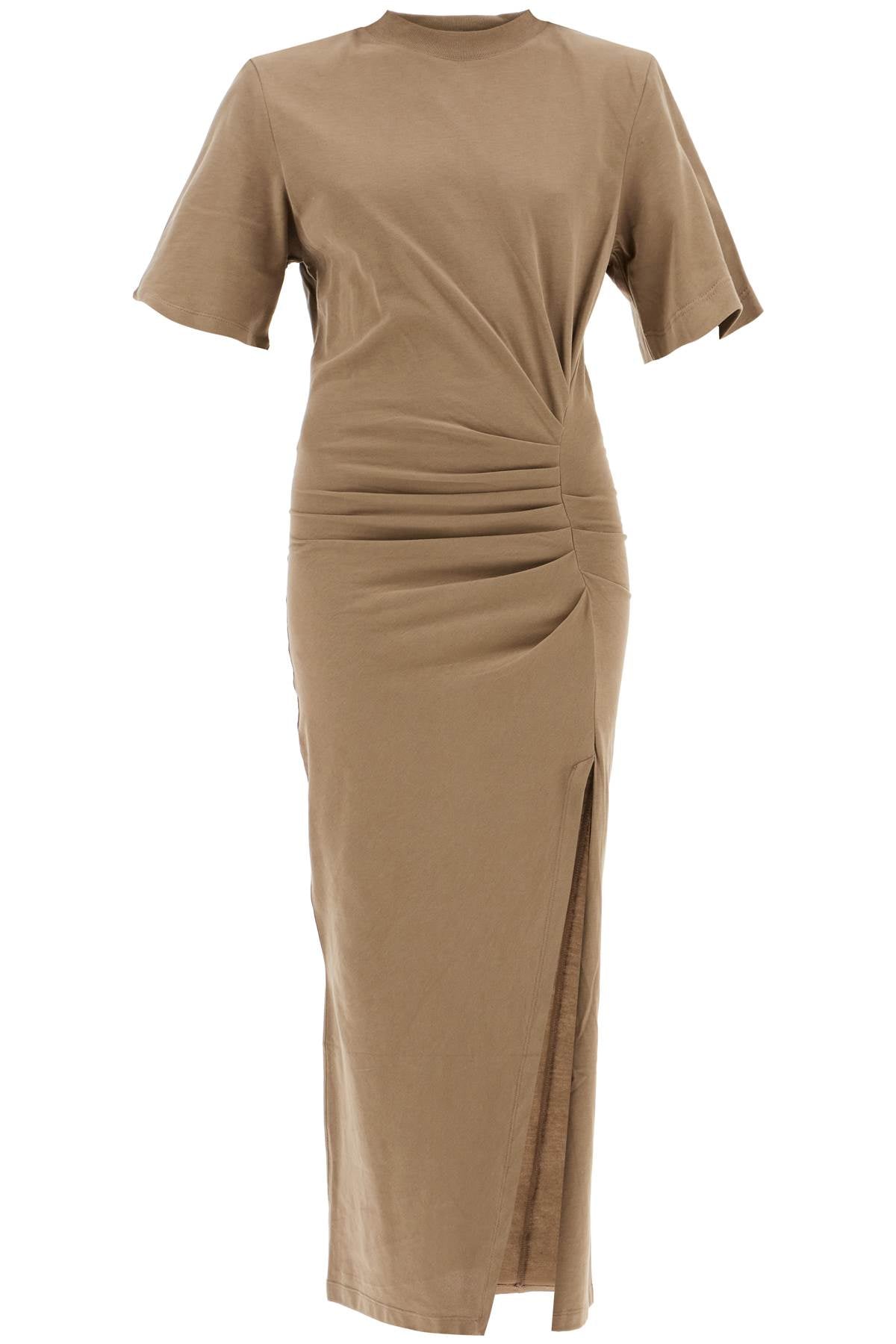 Isabel Marant Draped Midi Dress with Padded Shoulders image 0