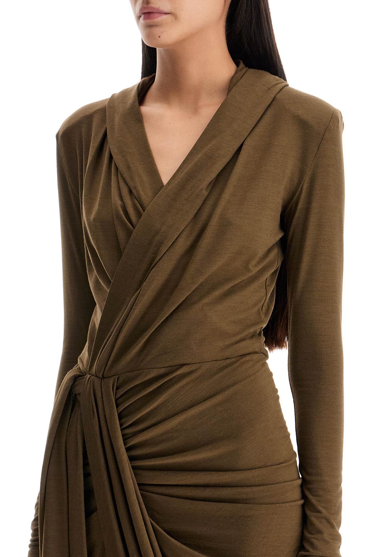 Isabel Marant Alixa Draped Wool Blend Dress image 3