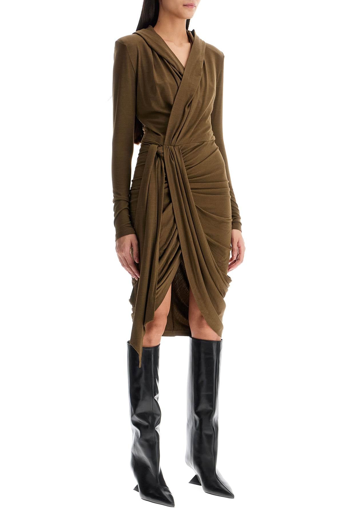 Isabel Marant Alixa Draped Wool Blend Dress image 1