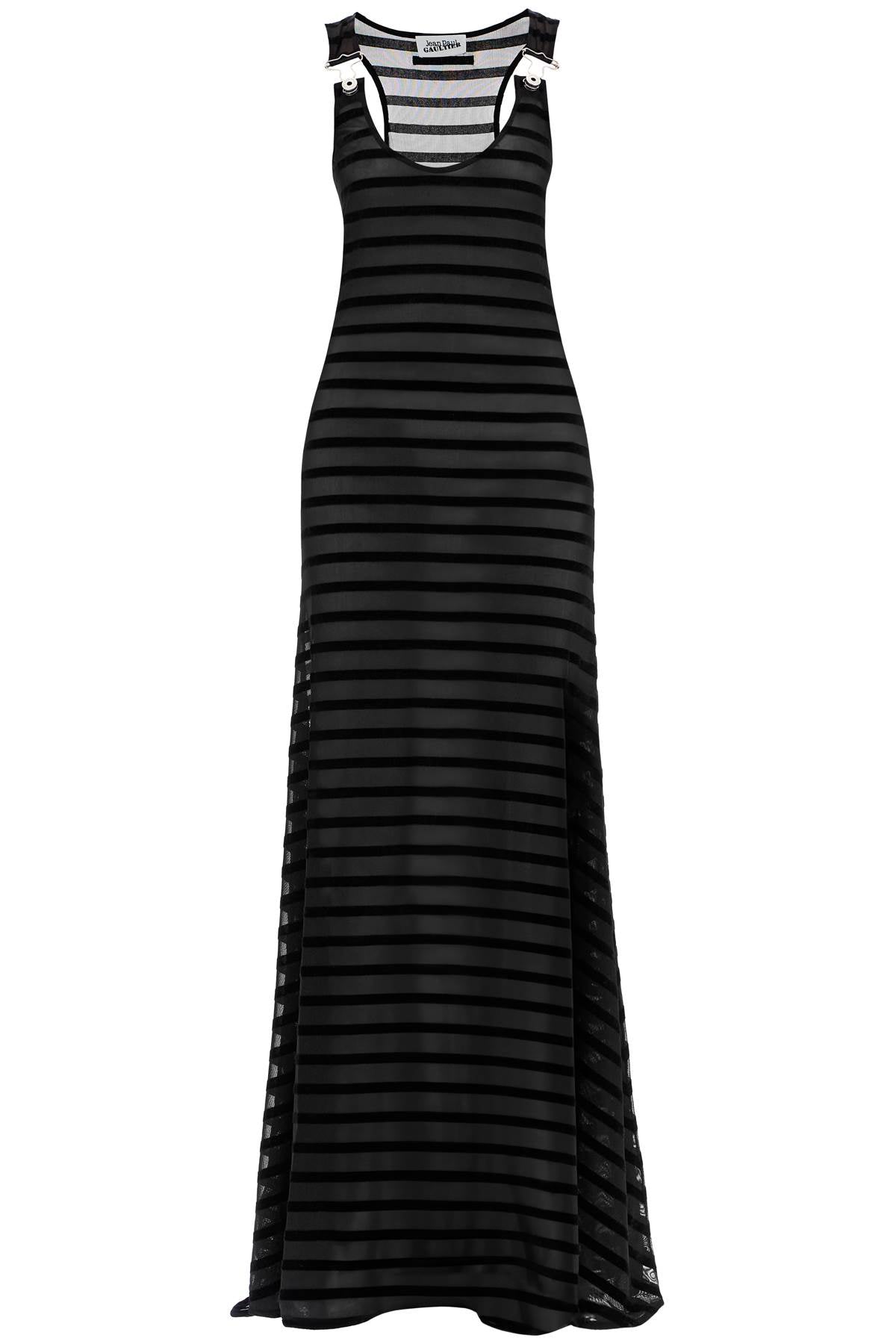 Jean Paul Gaultier Marinière Stripe Mesh Dress with Overall Detail image 0