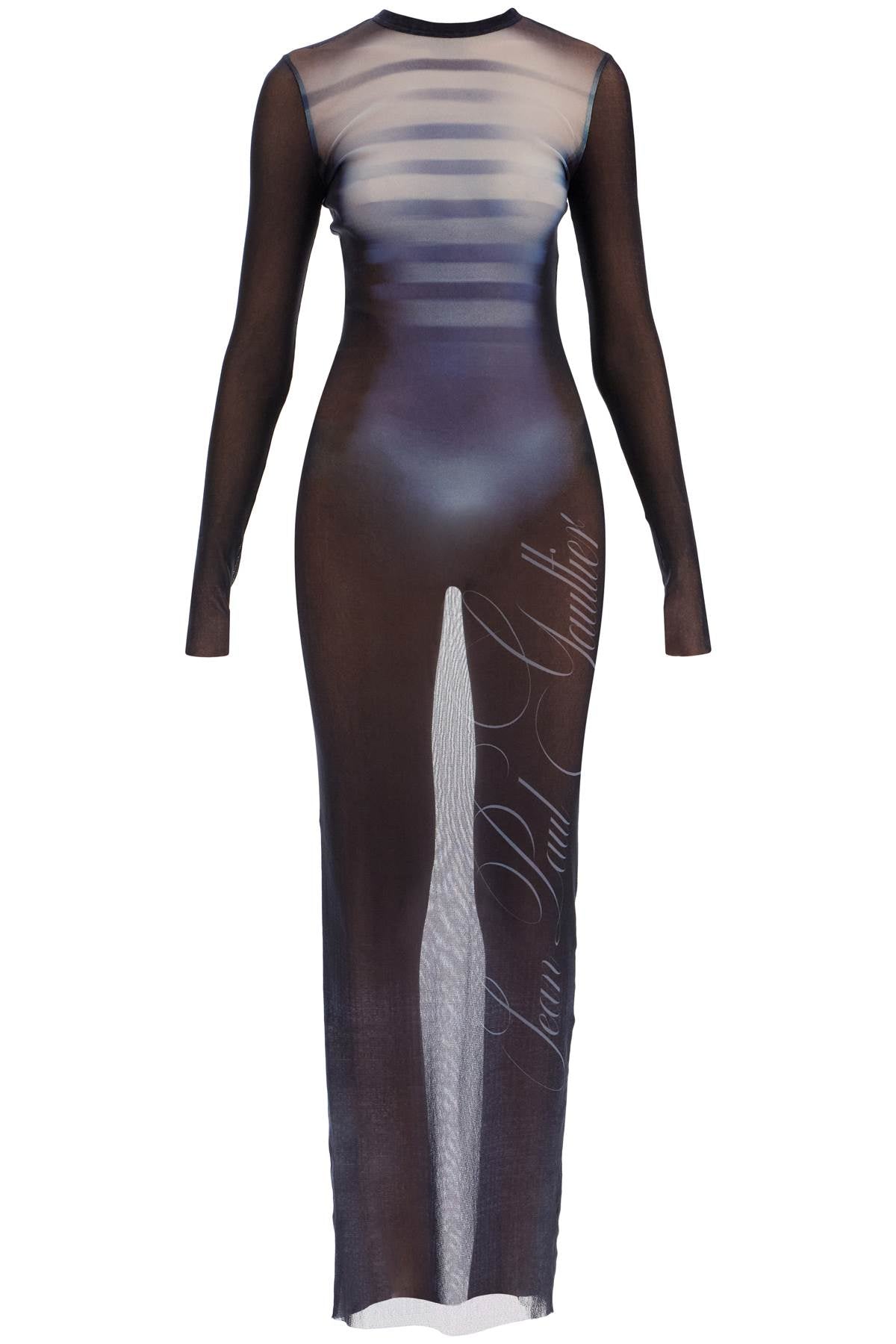 Jean Paul Gaultier Le Male Trompe L'oeil Mesh Long Dress image 0