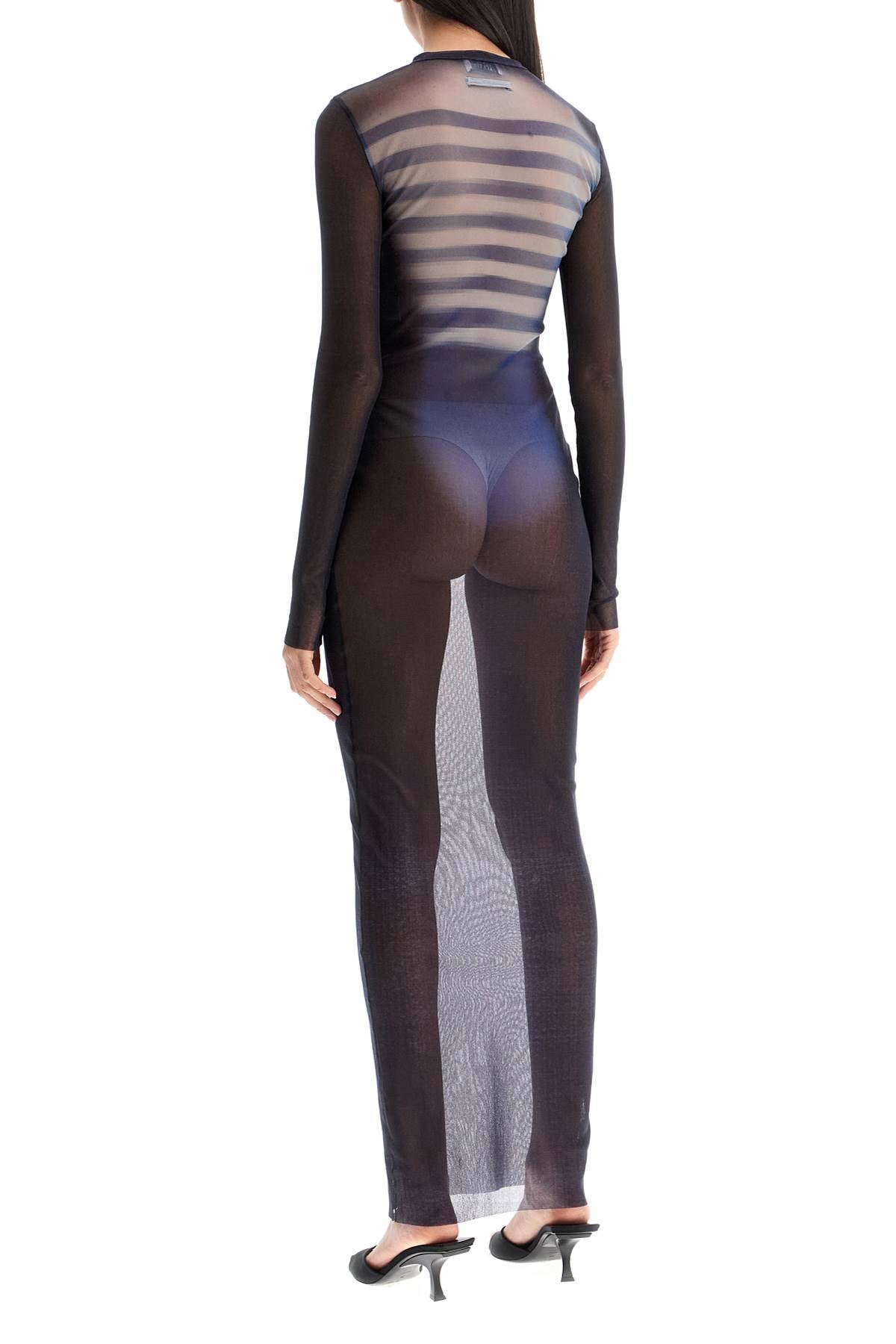 Jean Paul Gaultier Le Male Trompe L'oeil Mesh Long Dress image 2