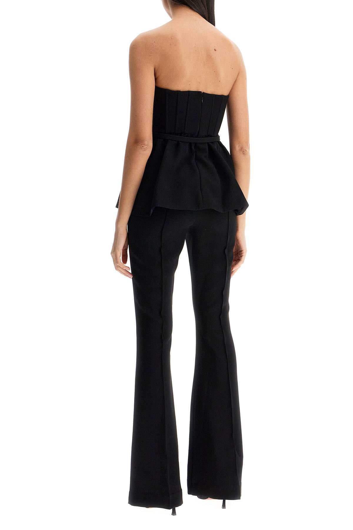 Self-Portrait Boned Bustier Jumpsuit with Peplum image 2