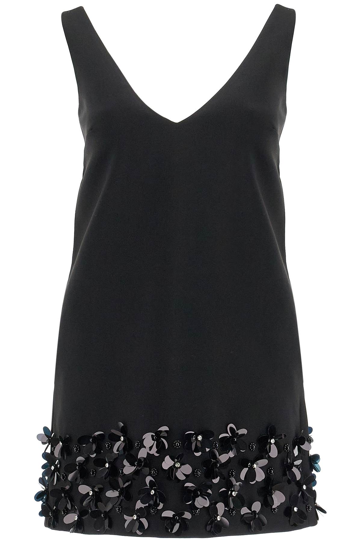 Self Portrait mini crepe dress with decorative details image 0