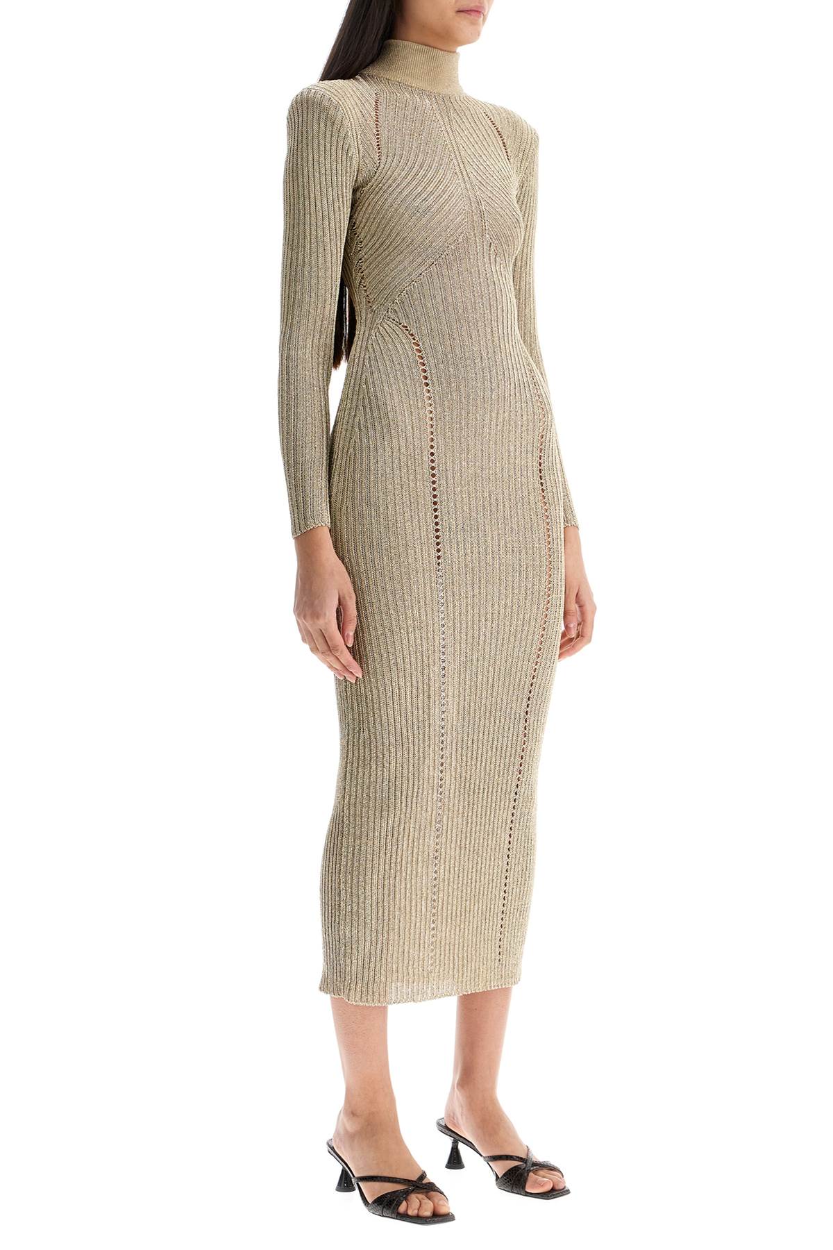 Self Portrait maxi lurex knit dress in image 1