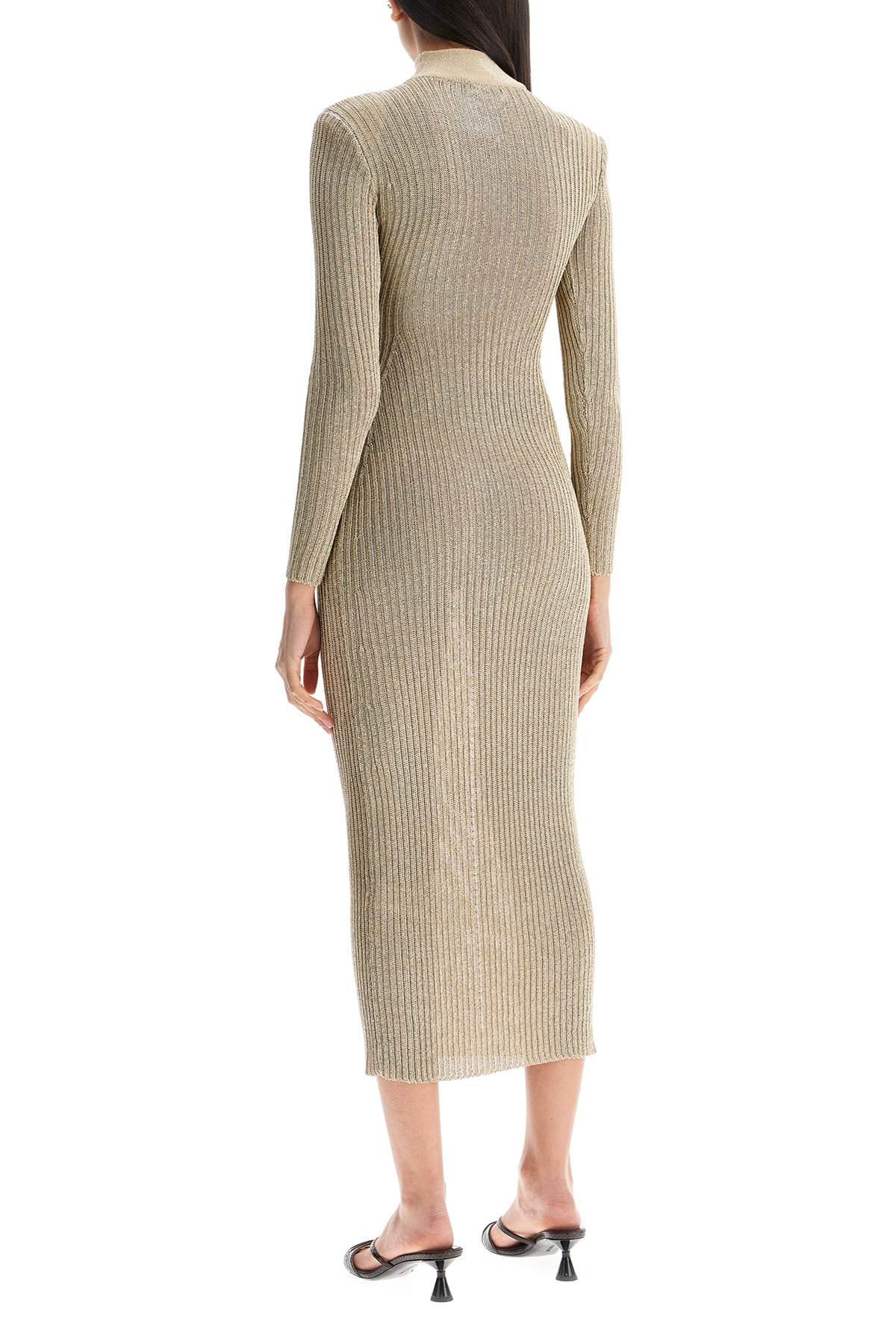 Self Portrait maxi lurex knit dress in image 2