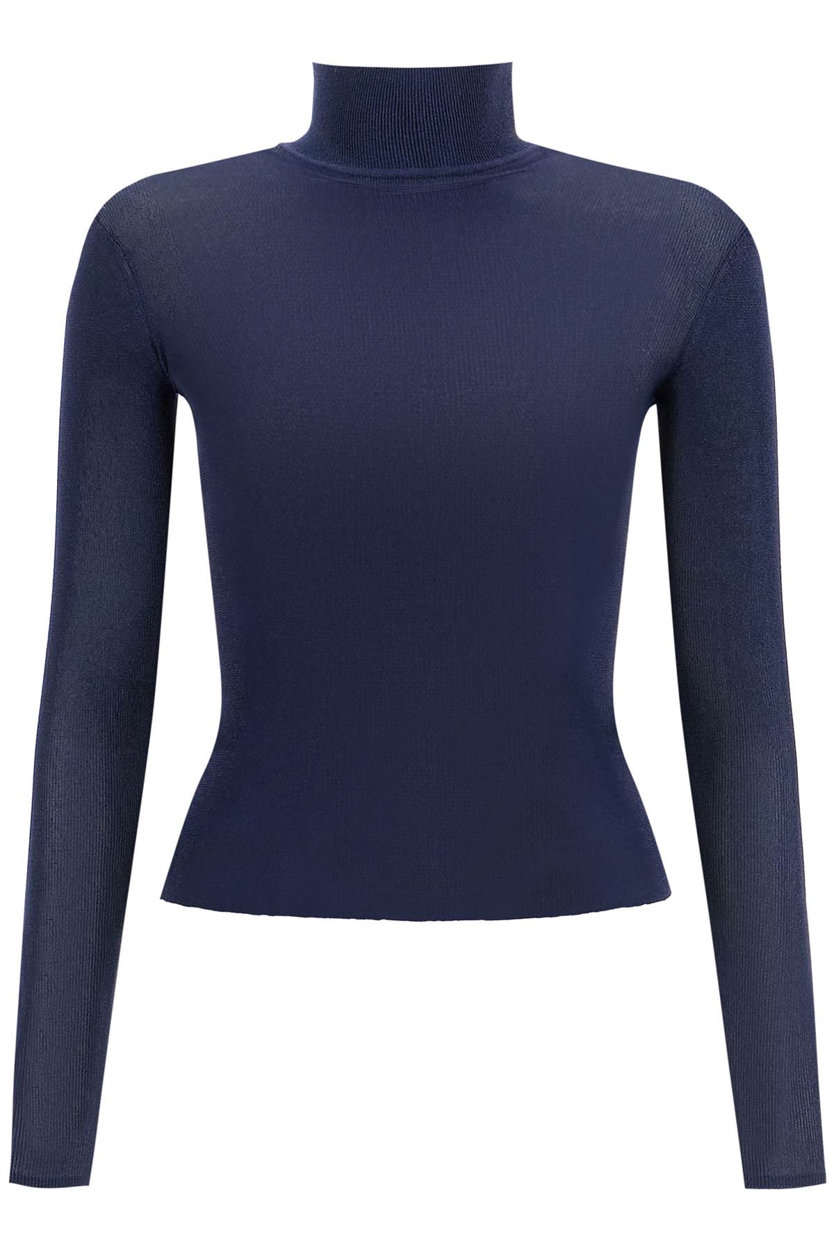 Self-Portrait Lurex Knit Top - Fitted, Long Sleeves, High Neck image 0