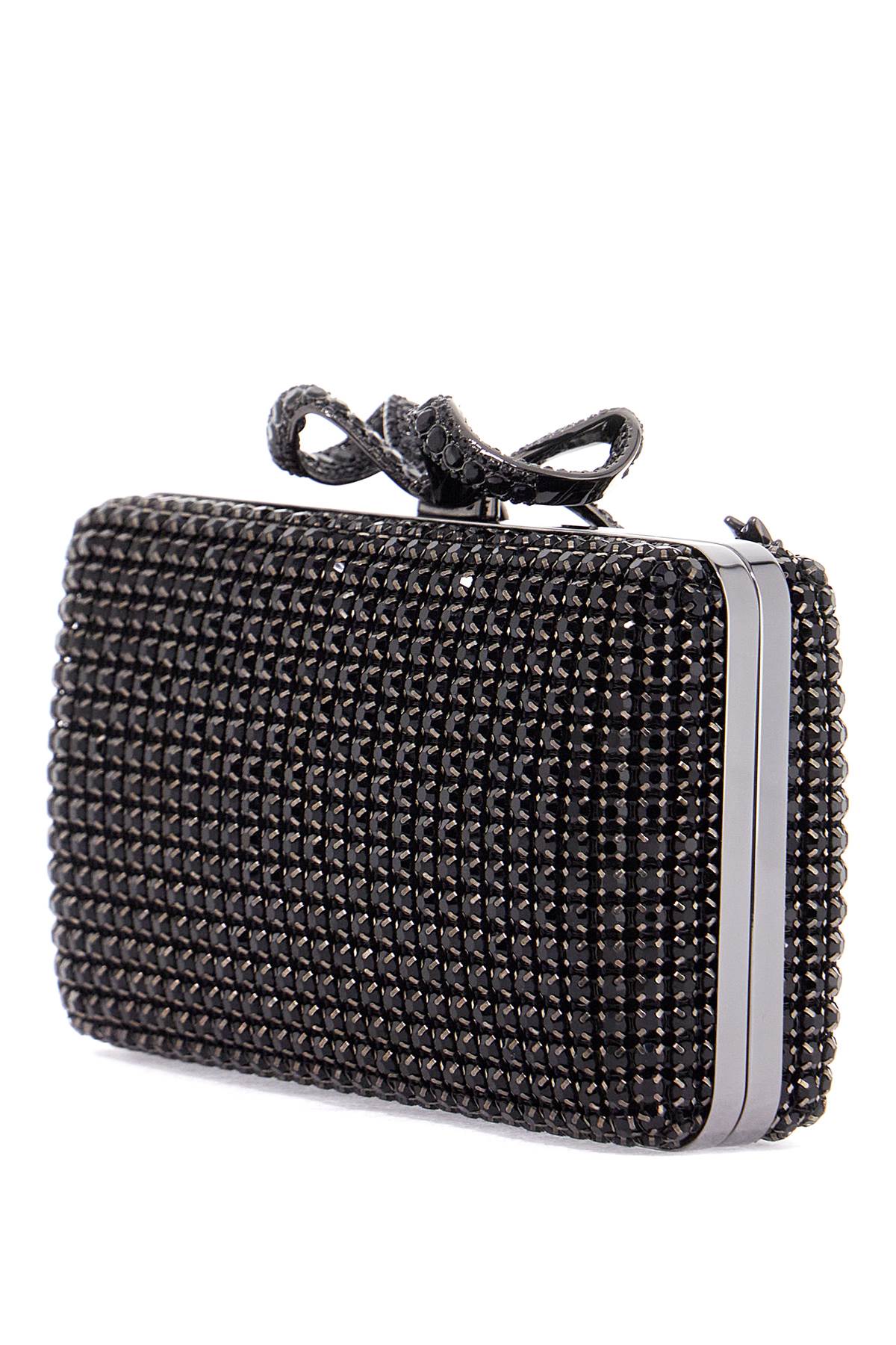 Self-Portrait Crystal Box Clutch: Satin and Crystal Mesh image 1