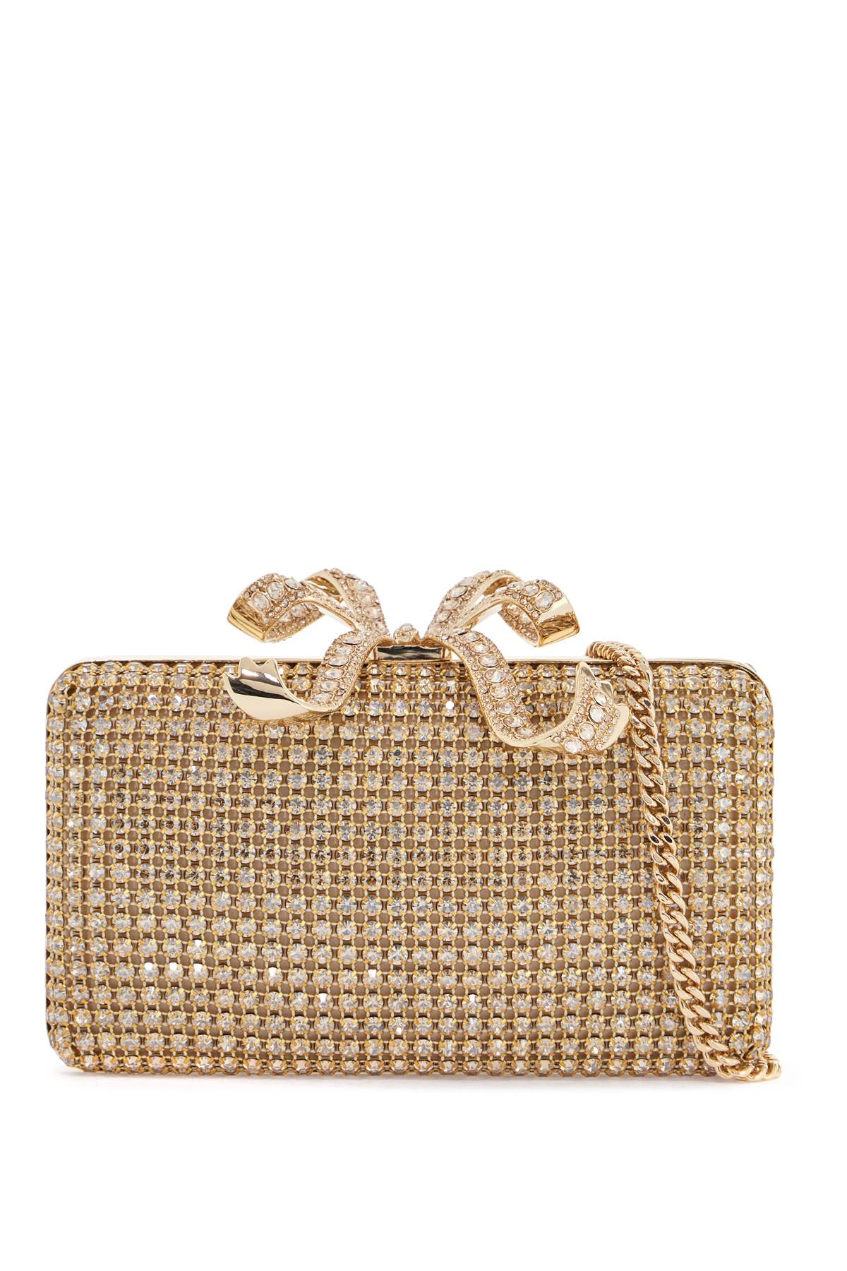 Self-Portrait Crystal Box Clutch: Satin and Crystal Evening Bag image 0