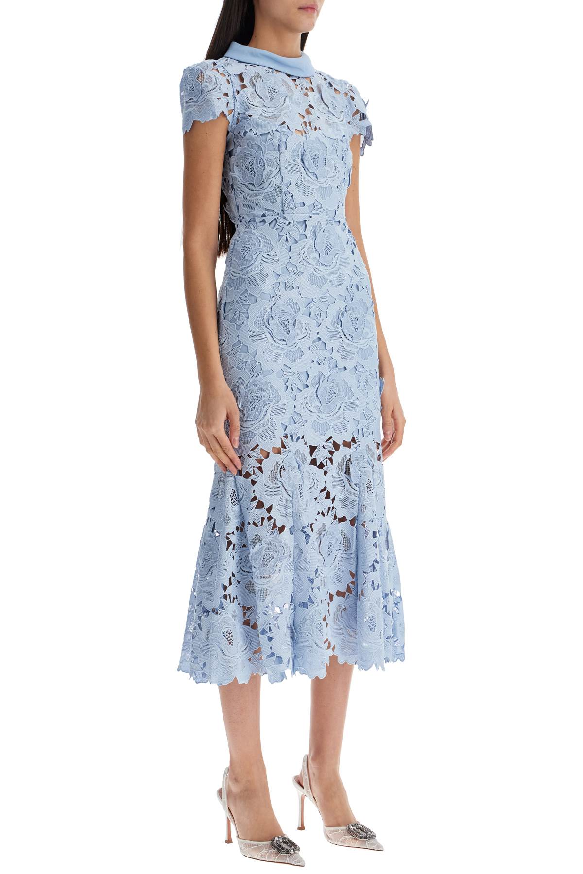 Self-Portrait Floral Lace Midi Dress image 1