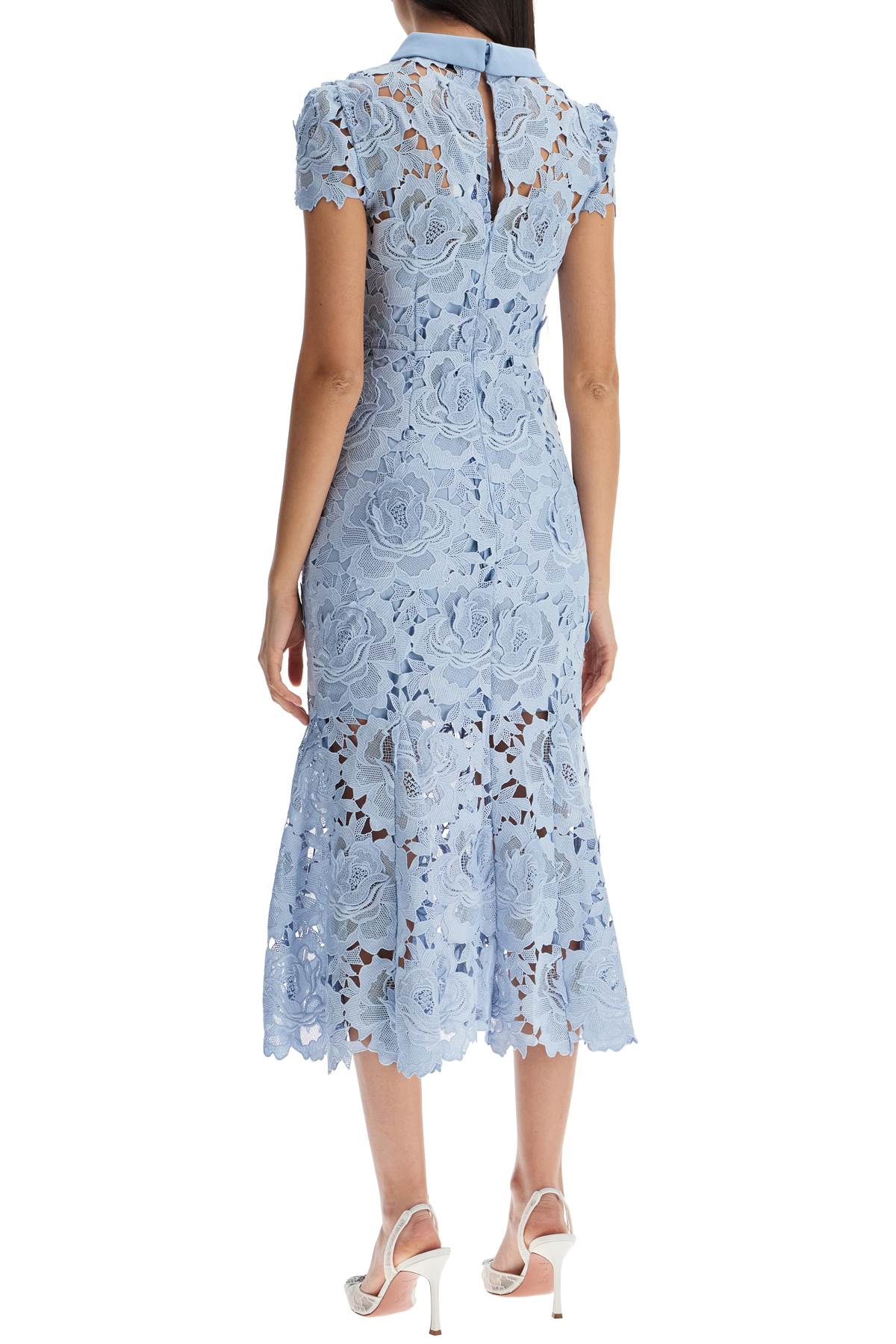 Self-Portrait Floral Lace Midi Dress image 2