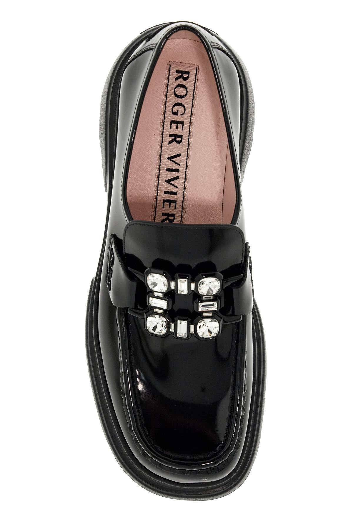 Roger Vivier Wallaviv Patent Leather Loafers with Iconic Strass Buckle image 1