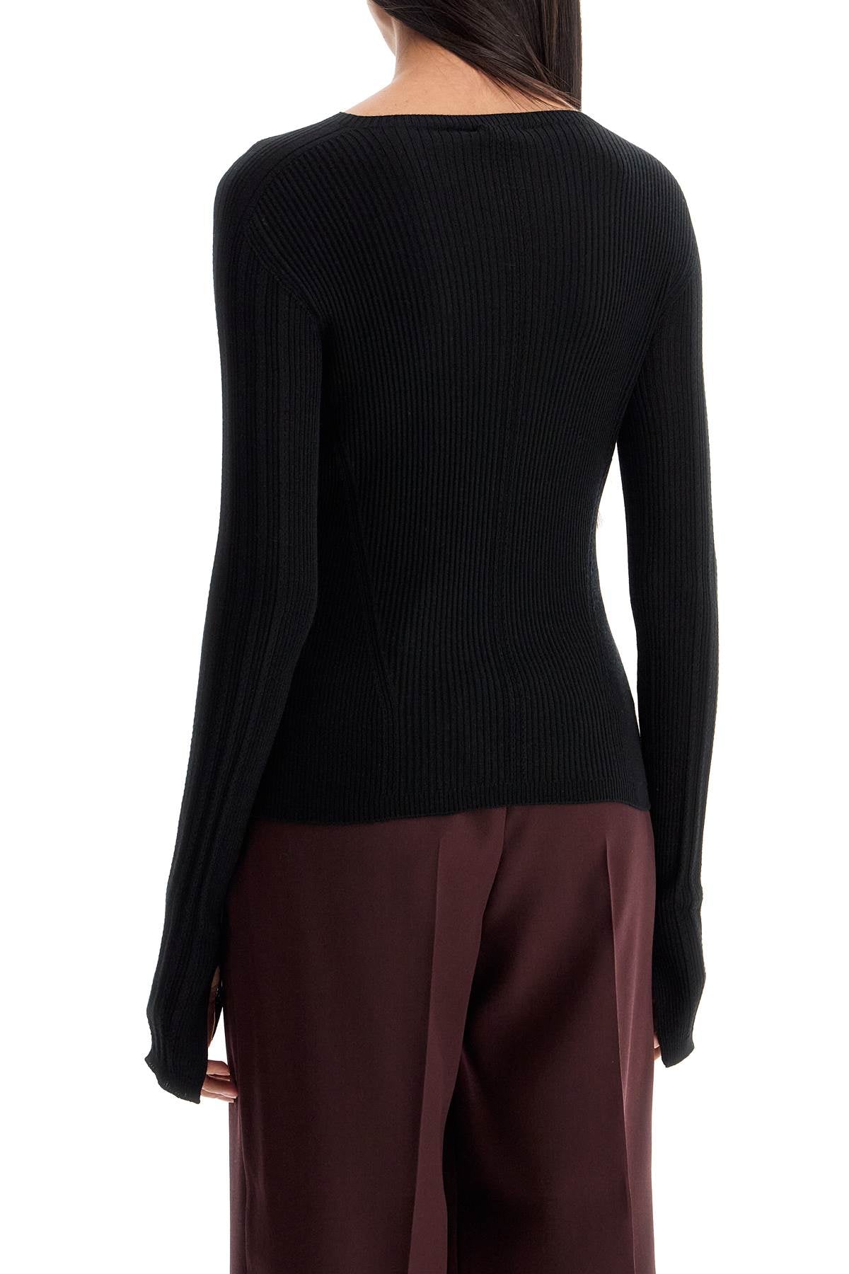 Lanvin ribbed crewneck sweater image 2