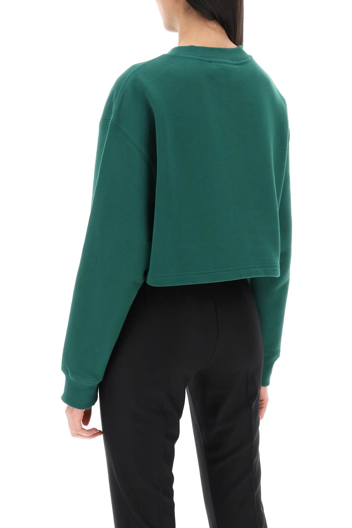 Lanvin Cropped Embroidered Logo Sweatshirt image 2