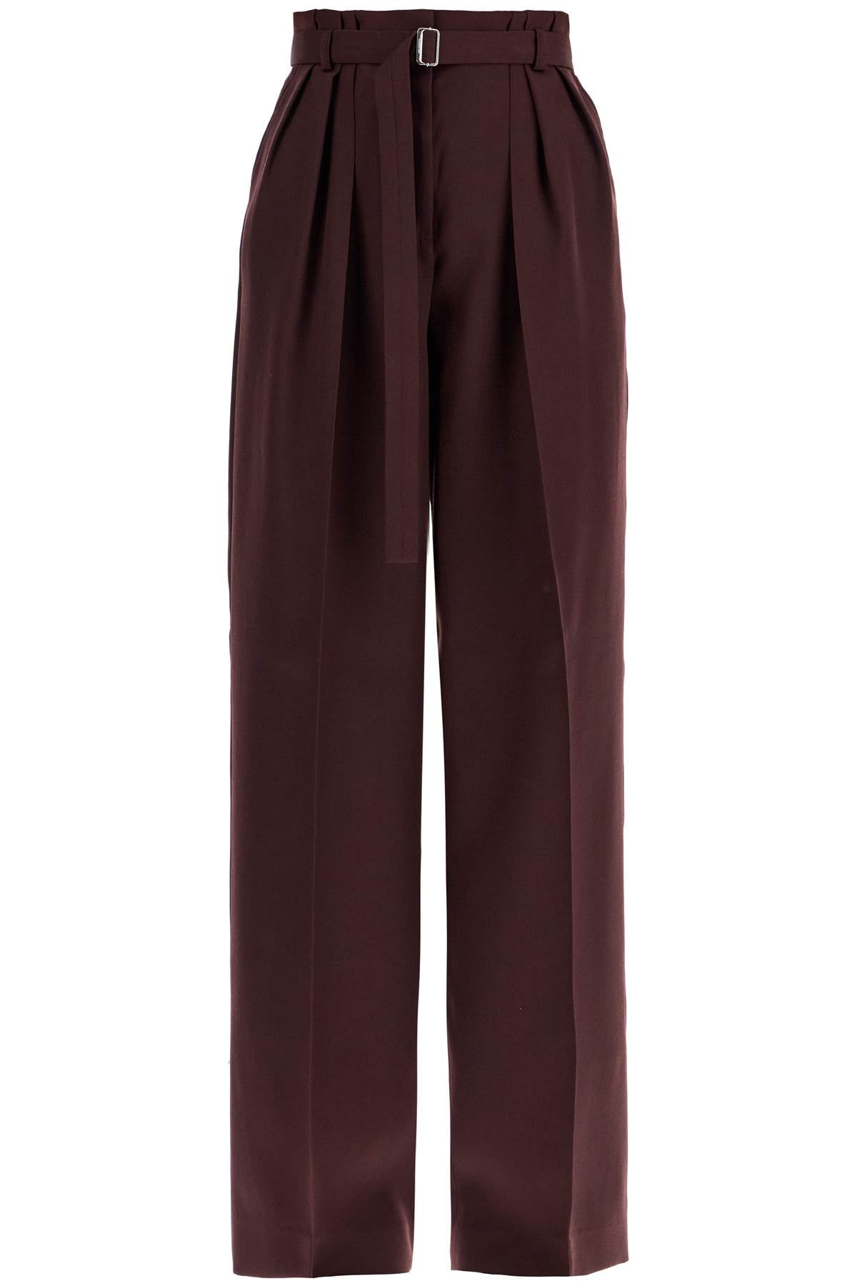 Lanvin Wide-Leg Wool Trousers with Belt image 0