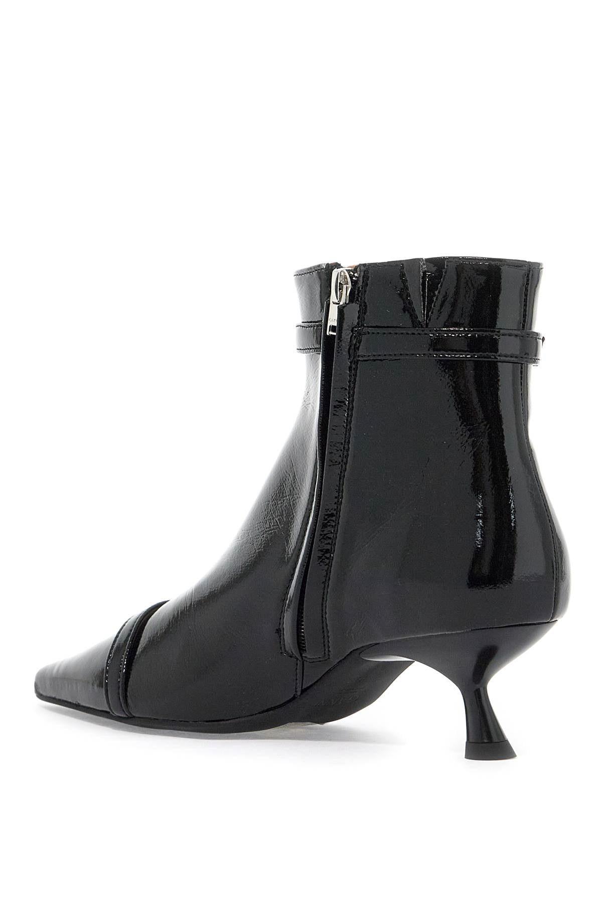 Ganni Eco-Patent Ankle Boots with Adjustable Straps image 2