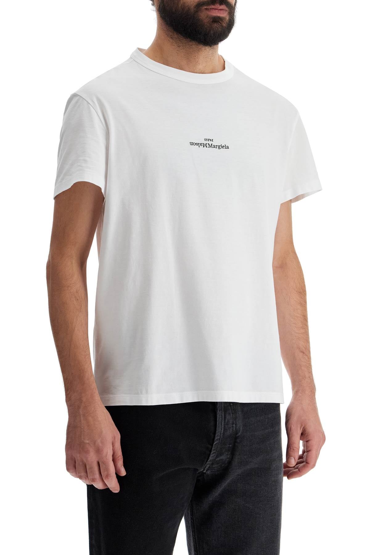 Maison Margiela Reverse Logo Embroidered Cotton T-Shirt image 1