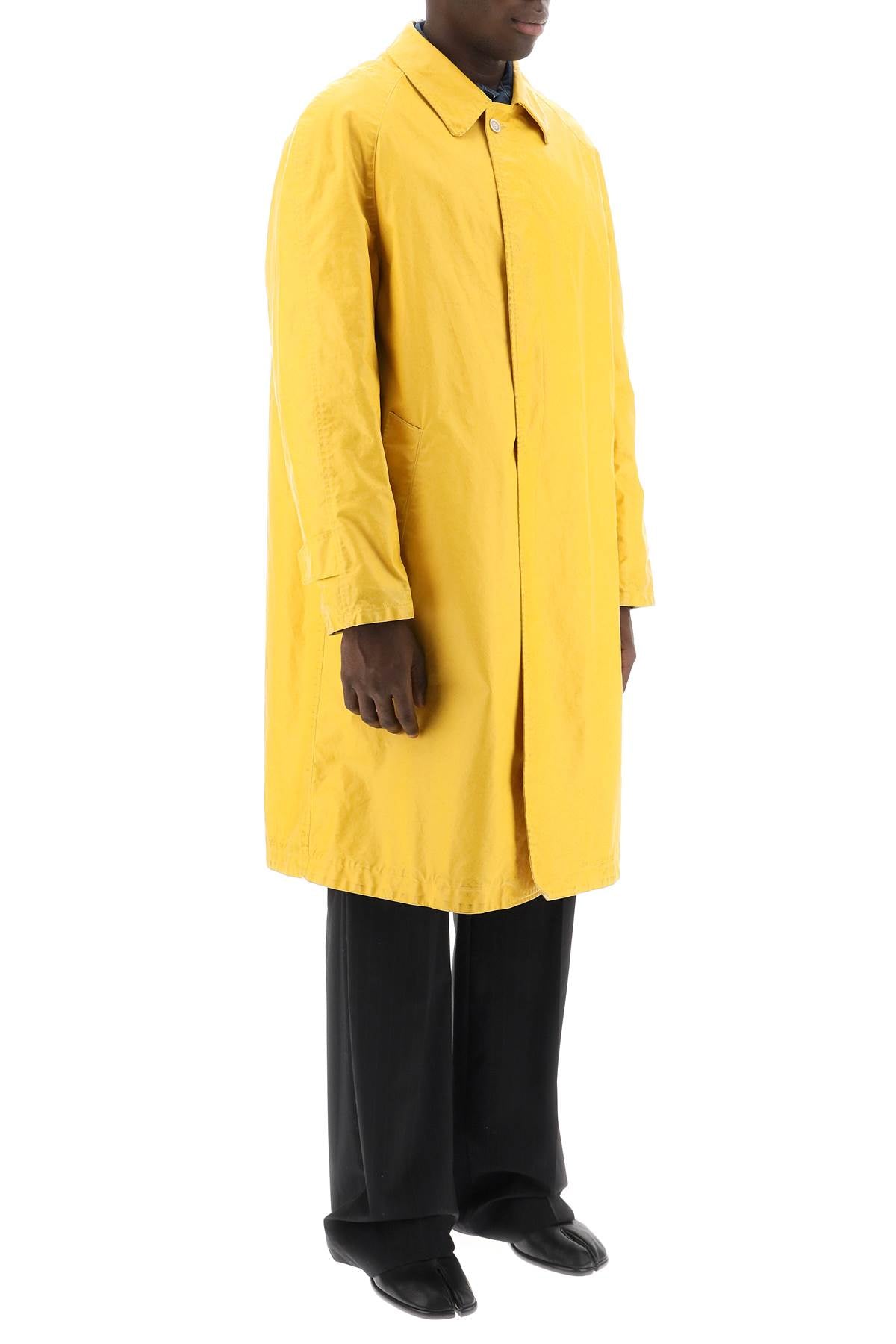 Maison Margiela trench coat in worn-out effect coated cotton image 1