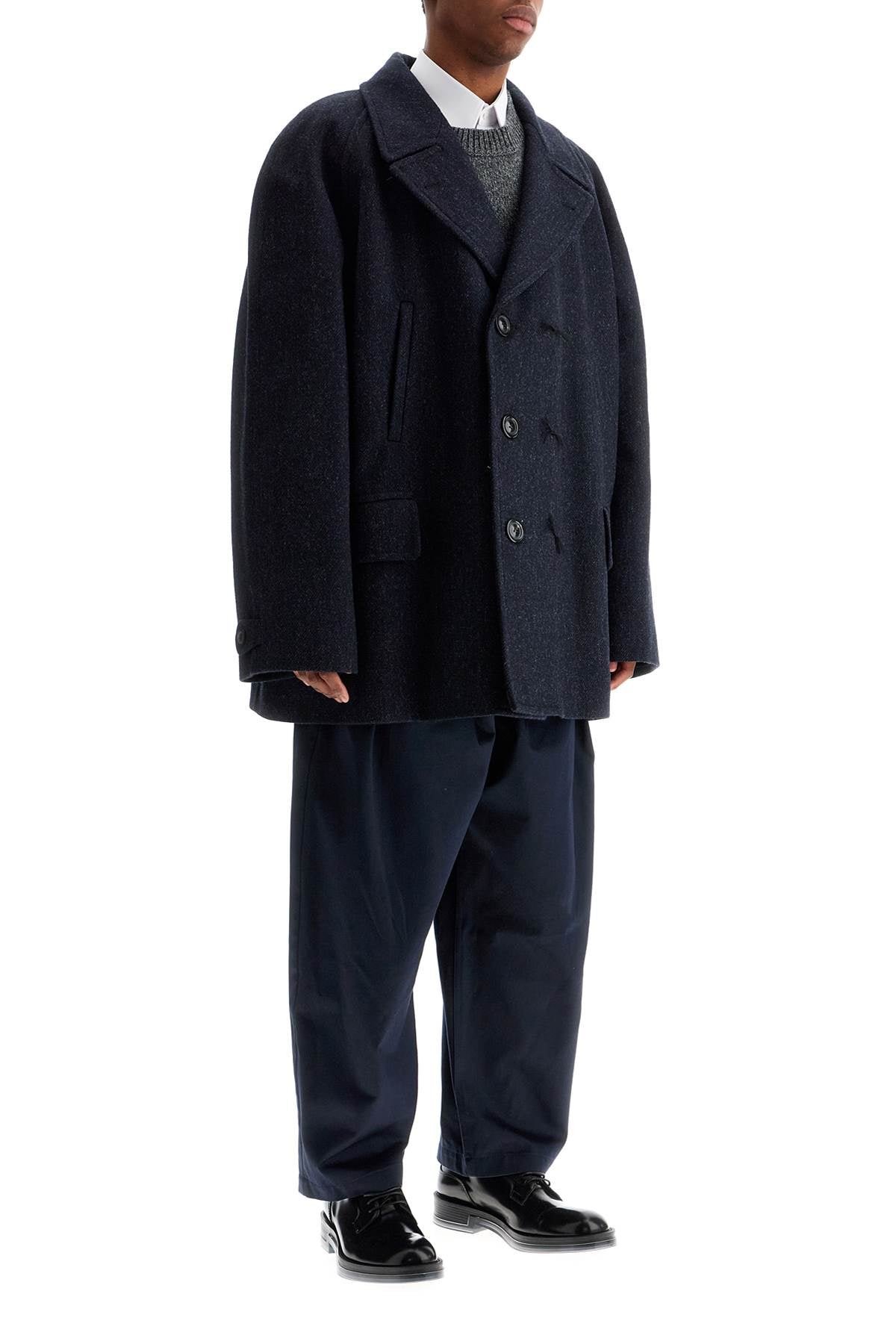 Maison Margiela Oversized Double-Breasted Wool Caban Jacket image 1