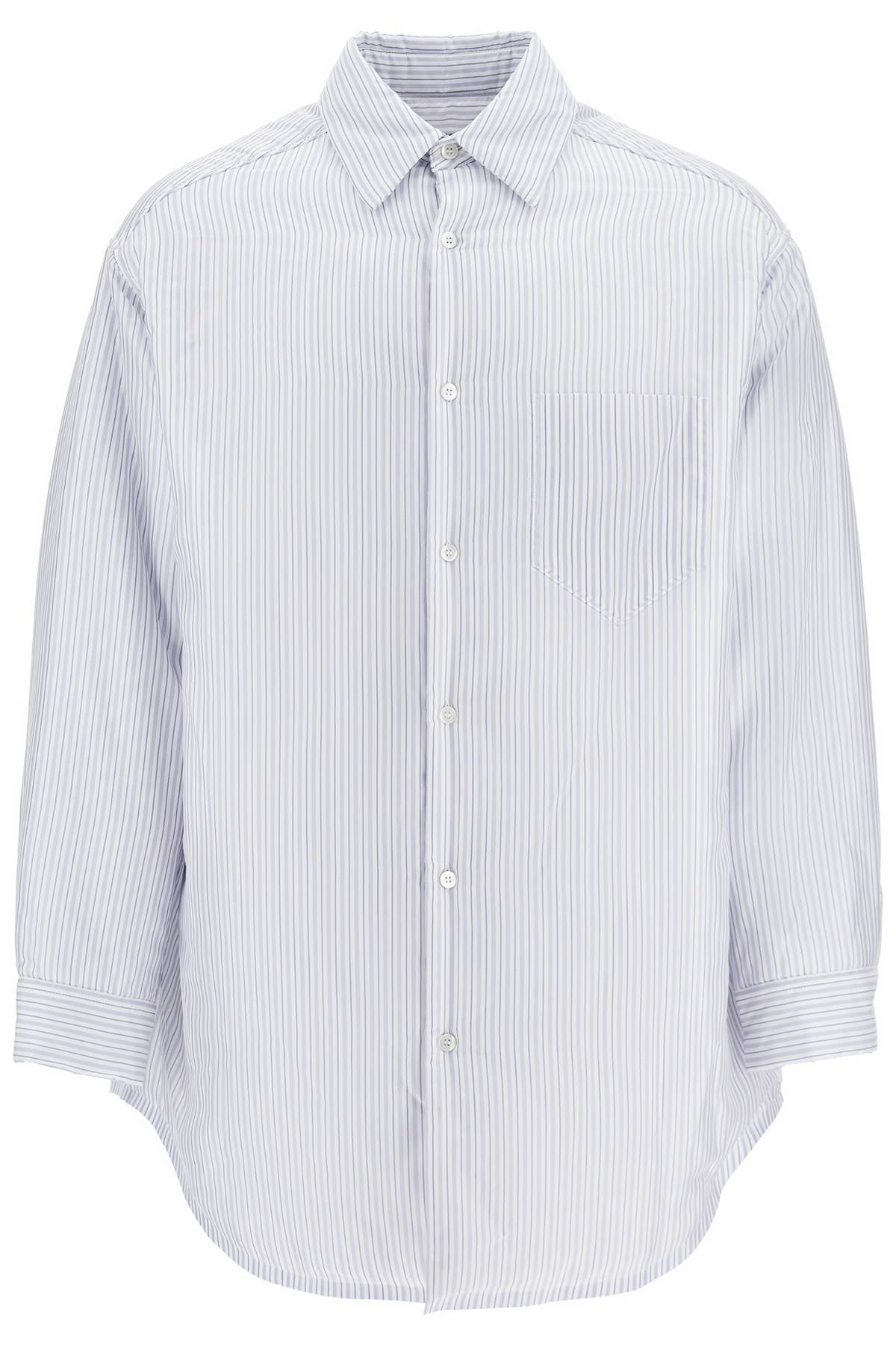 Maison Margiela striped padded overshirt with image 0