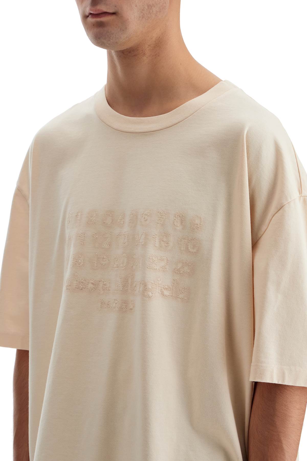 Maison Margiela Embroidered Numeric Logo Cotton T-Shirt image 3