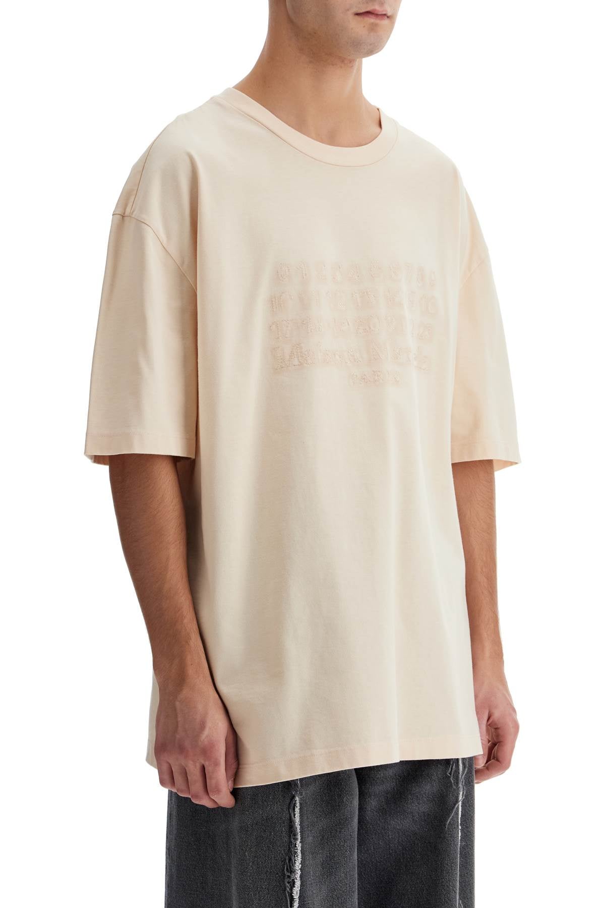 Maison Margiela Embroidered Numeric Logo Cotton T-Shirt image 1