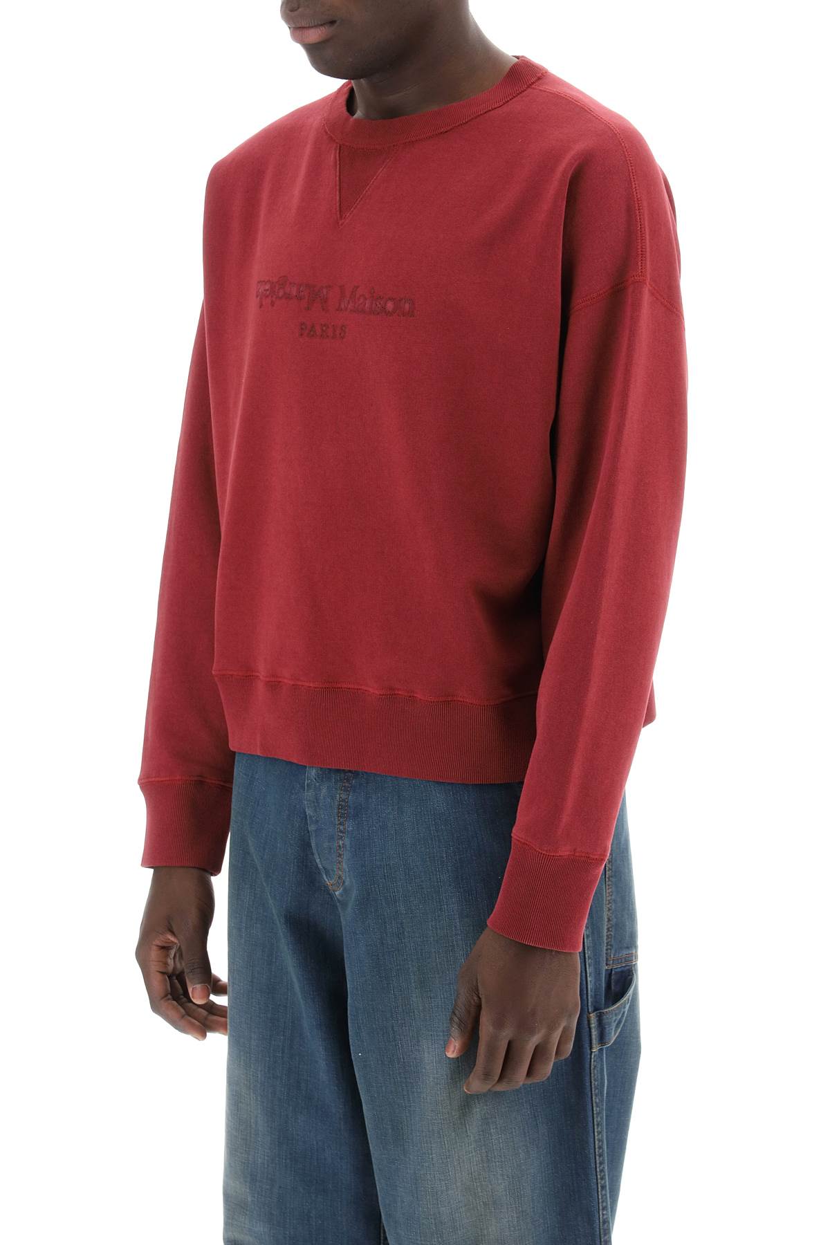 Maison Margiela reverse logo sweatshirt with hood image 3