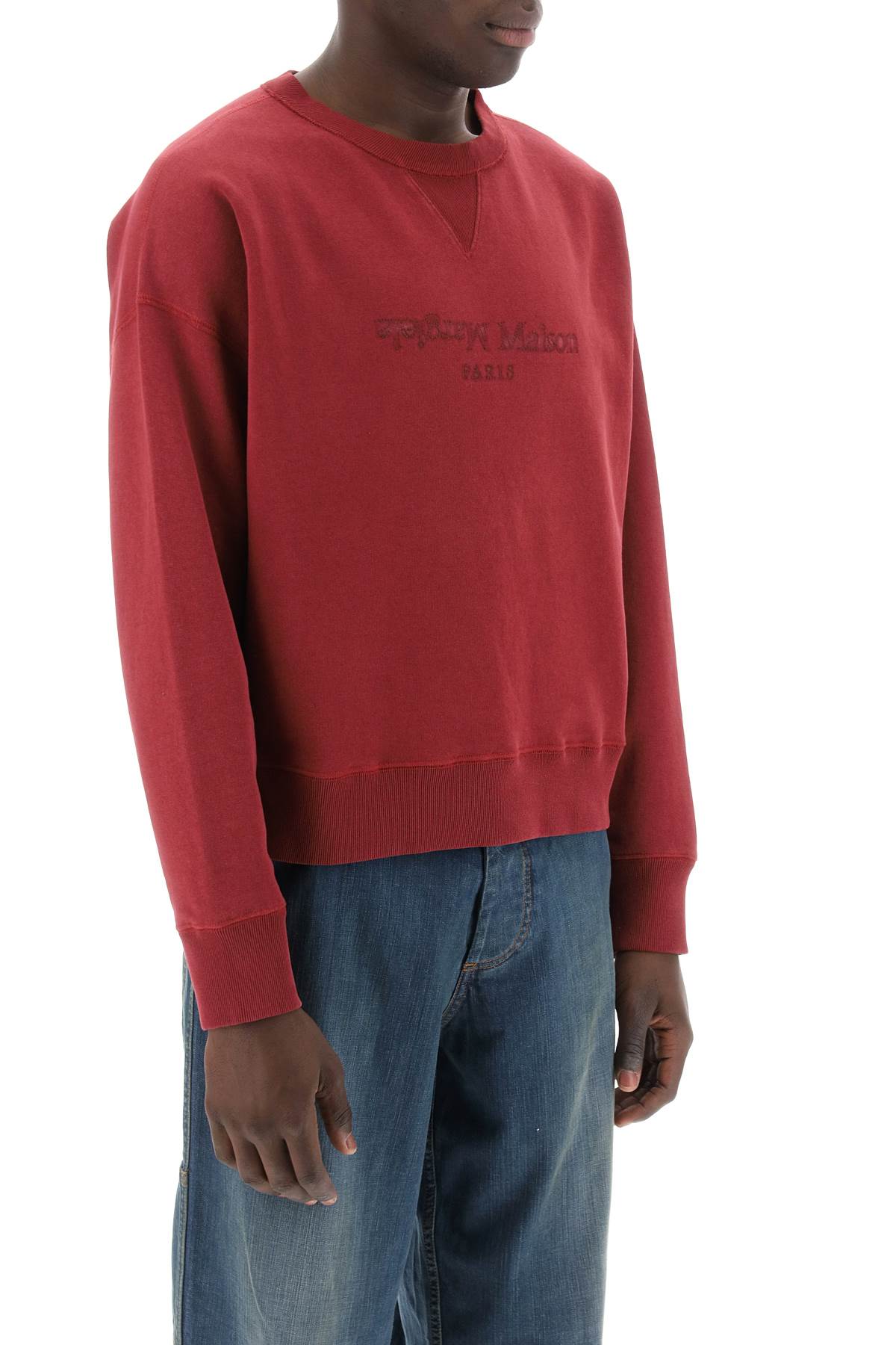 Maison Margiela reverse logo sweatshirt with hood image 1