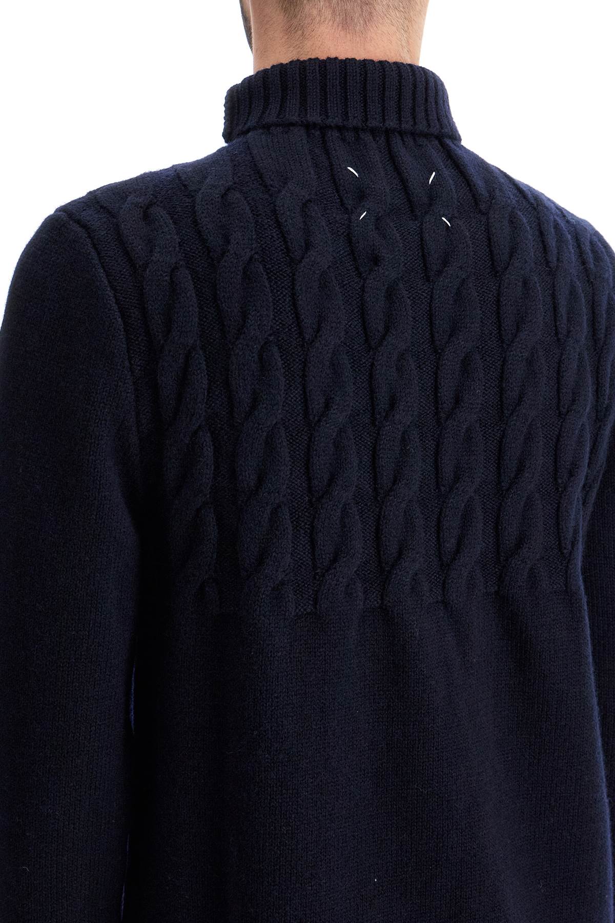 Maison Margiela Ribbed Wool Sweater with Braided Details image 3