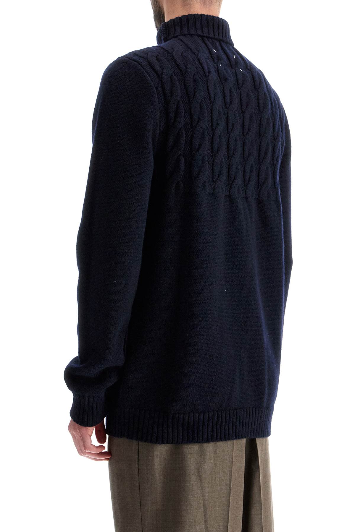 Maison Margiela Ribbed Wool Sweater with Braided Details image 2