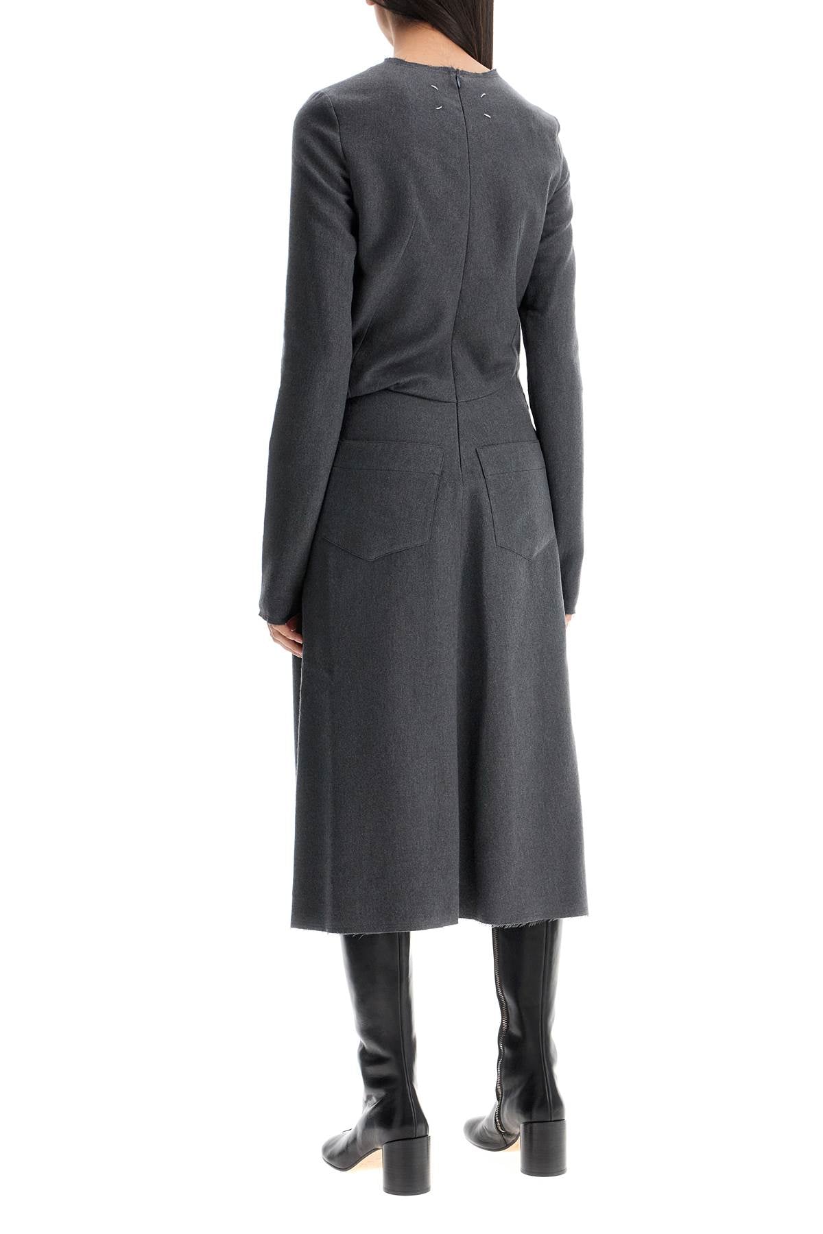 Maison Margiela midi dress with oversized bow detail image 2