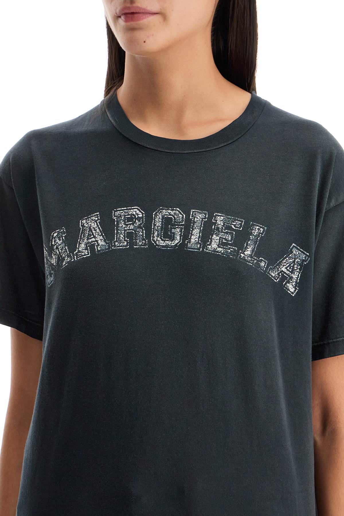 Maison Margiela Logo Cotton Jersey T-Shirt image 3