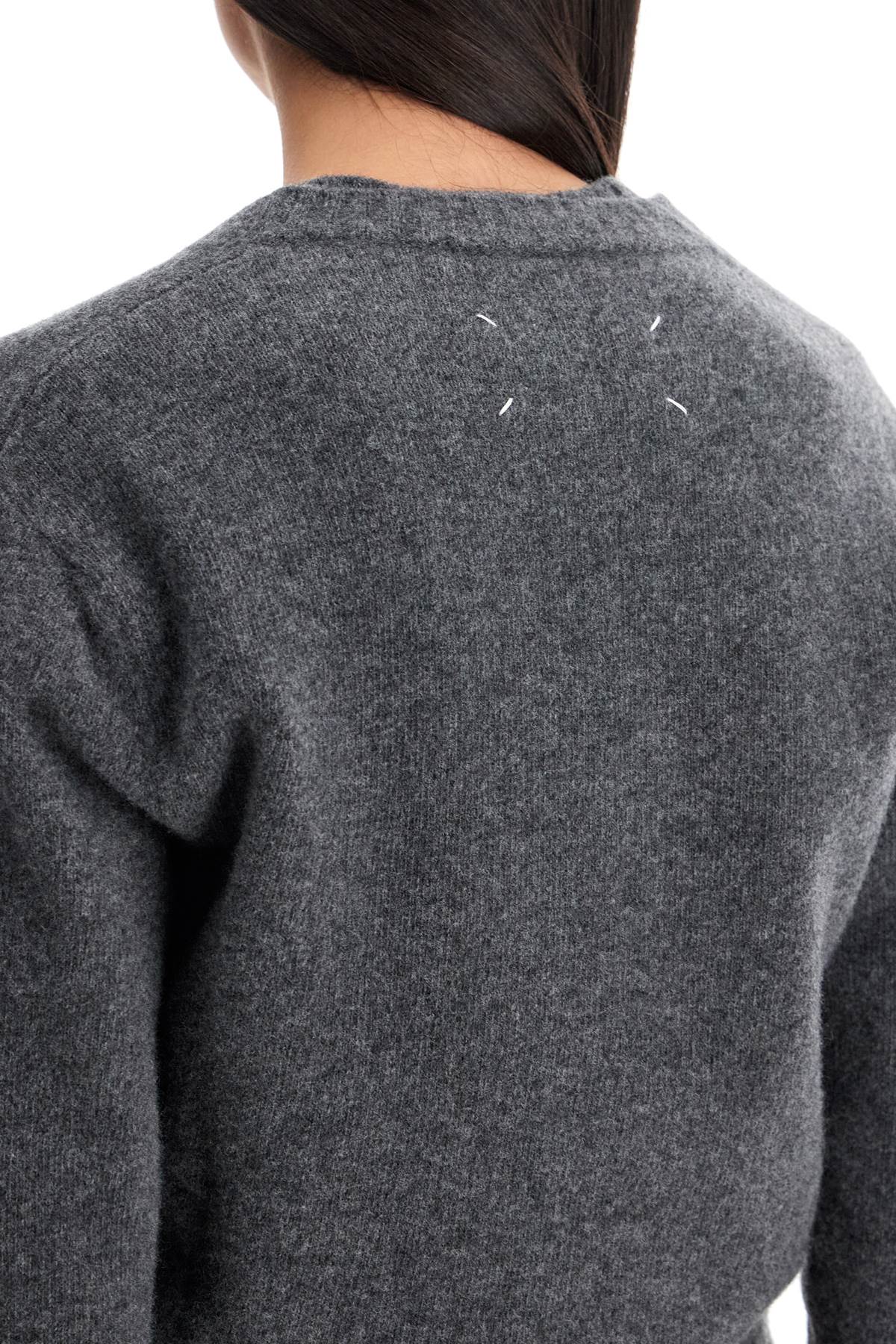 Maison Margiela Cropped Lambswool Cardigan with Four Stitches image 3