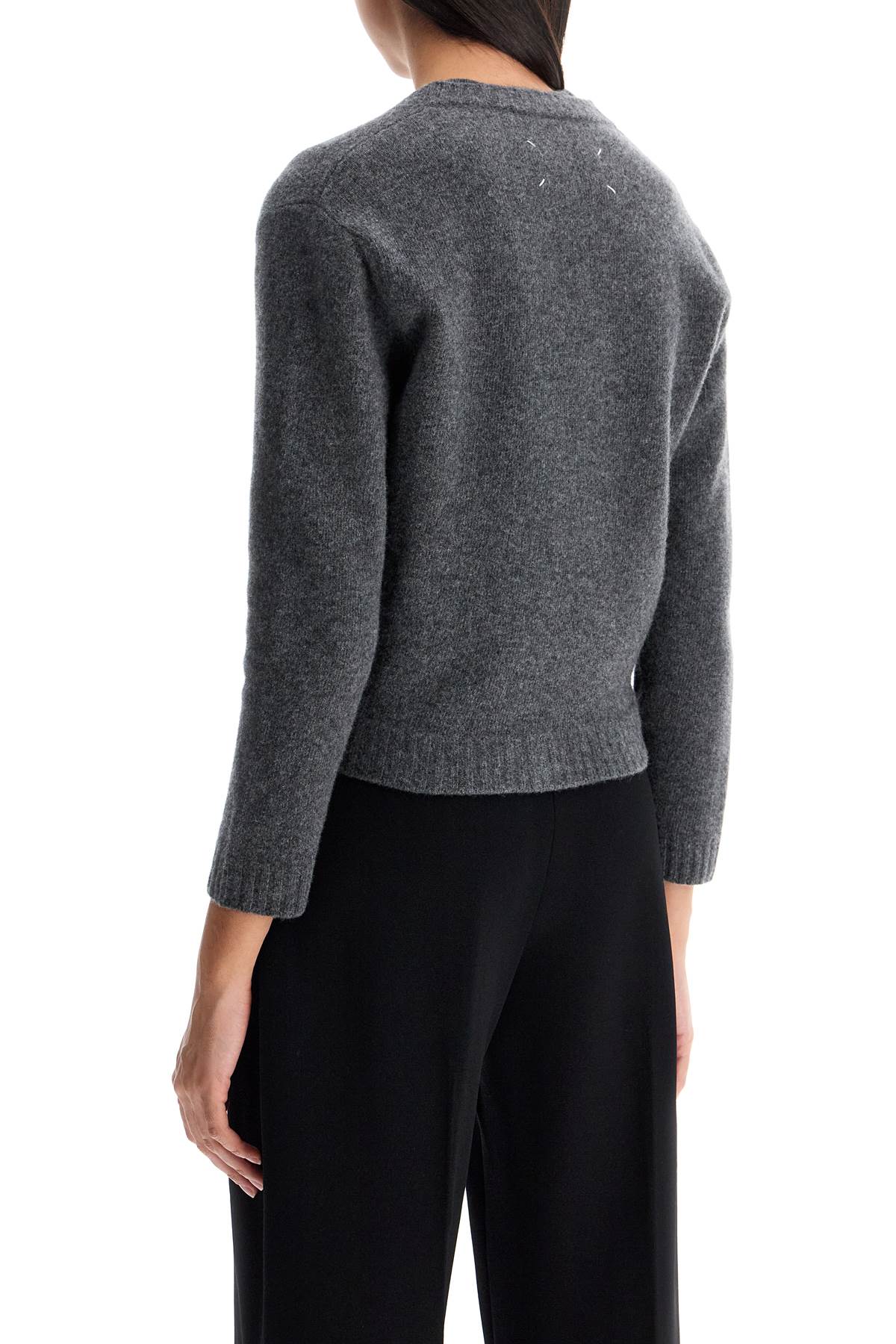 Maison Margiela Cropped Lambswool Cardigan with Four Stitches image 2