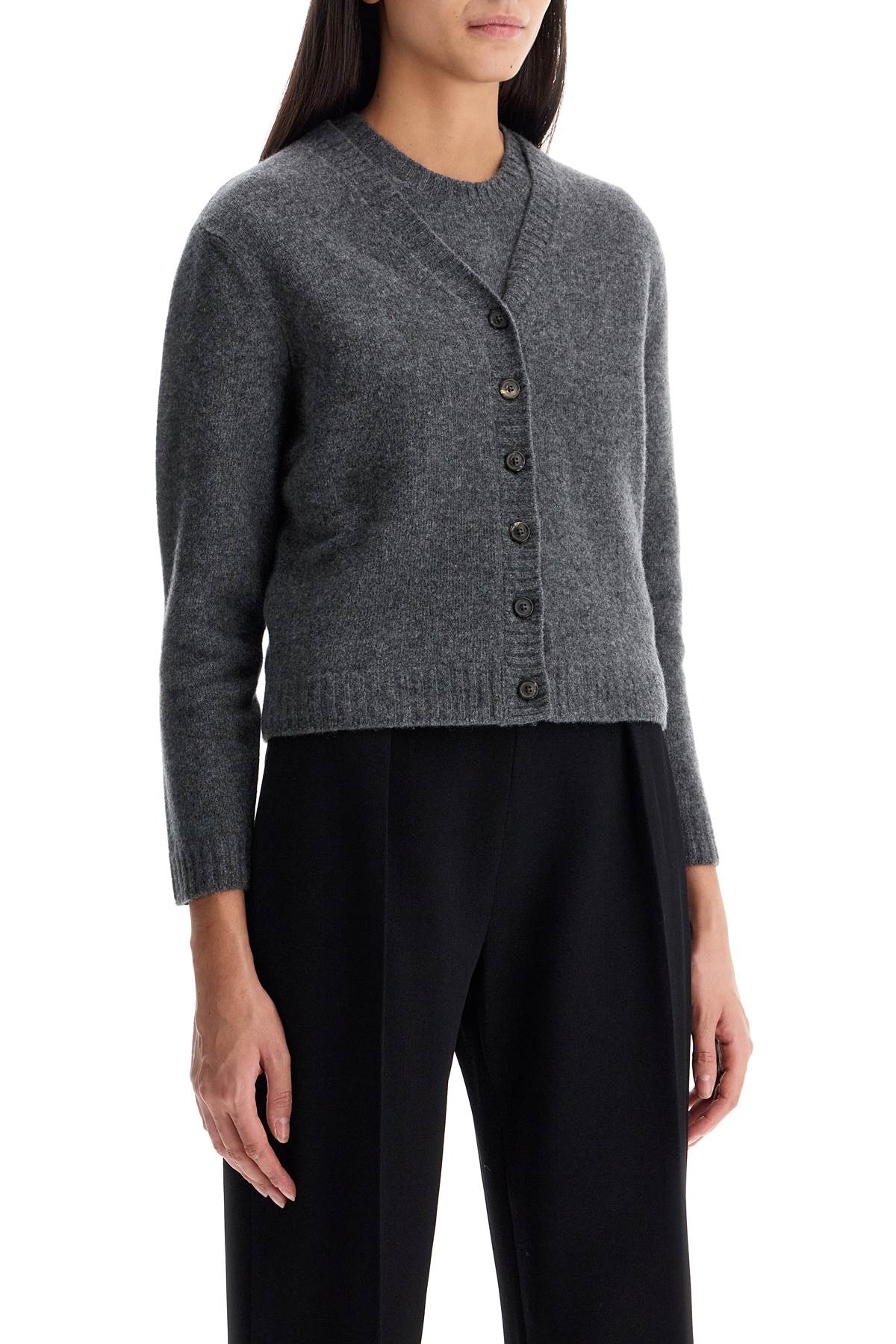 Maison Margiela Cropped Lambswool Cardigan with Four Stitches image 1