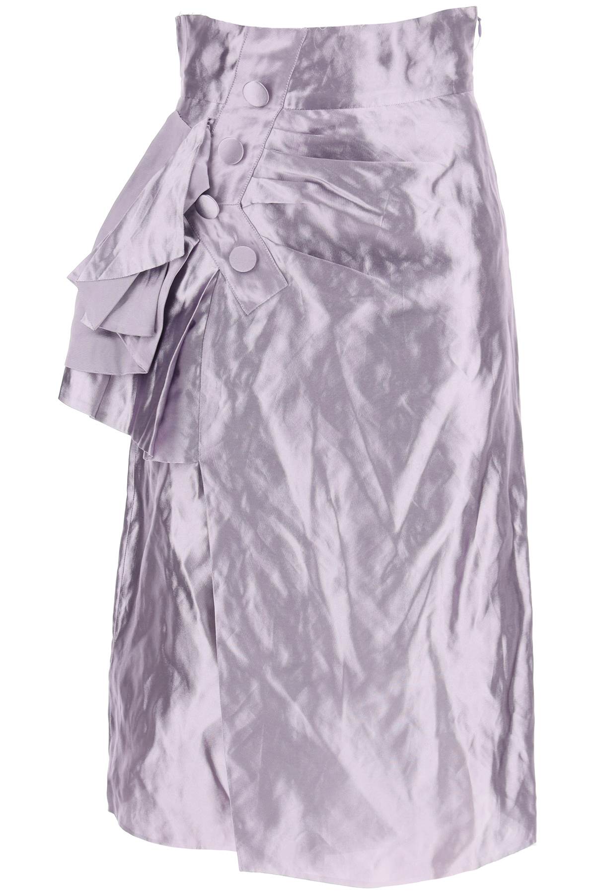 Maison Margiela "metallic satin midi wrap skirt with image 0