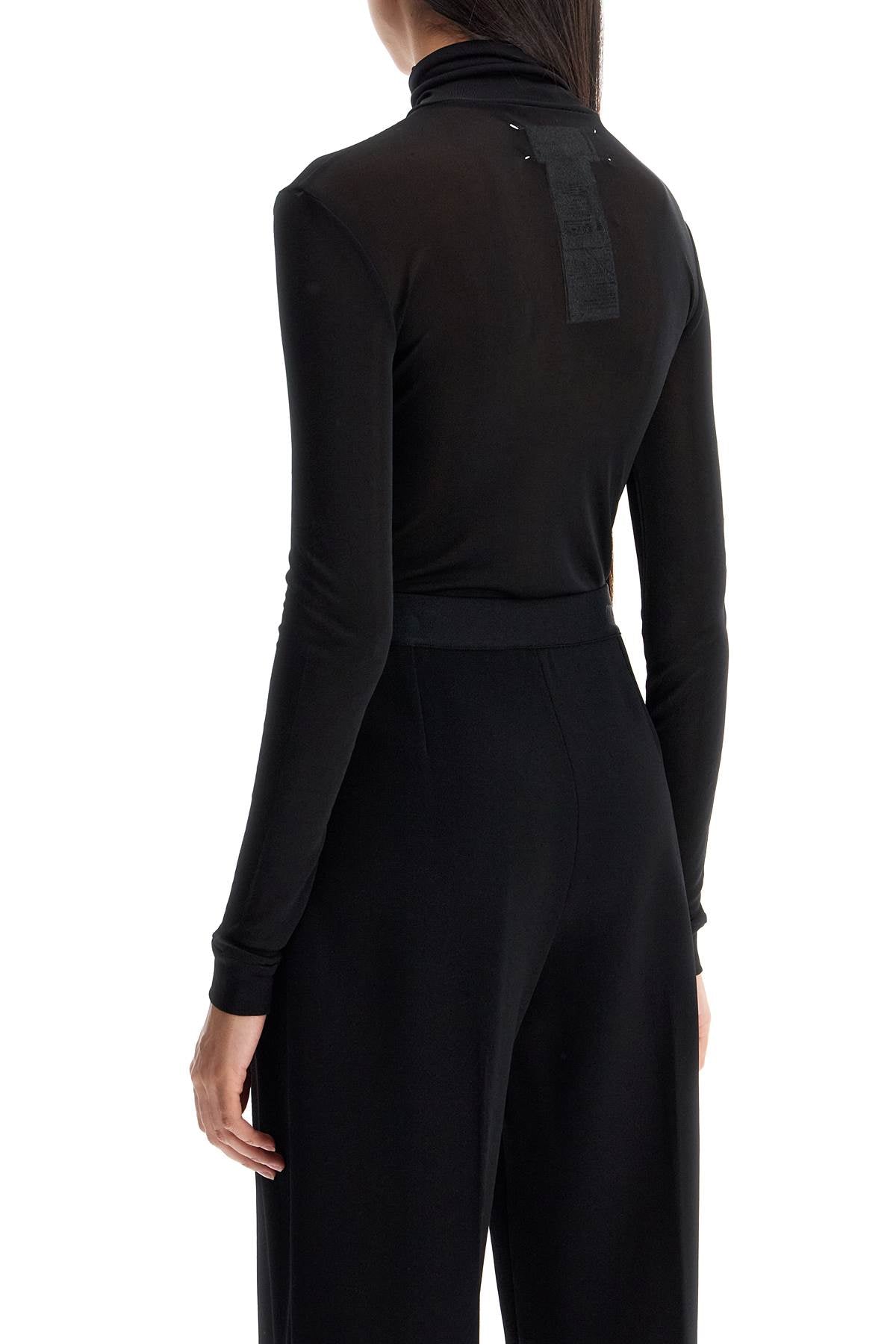 Maison Margiela High-Neck Viscose Jersey Bodysuit with Four Stitches Detail image 2