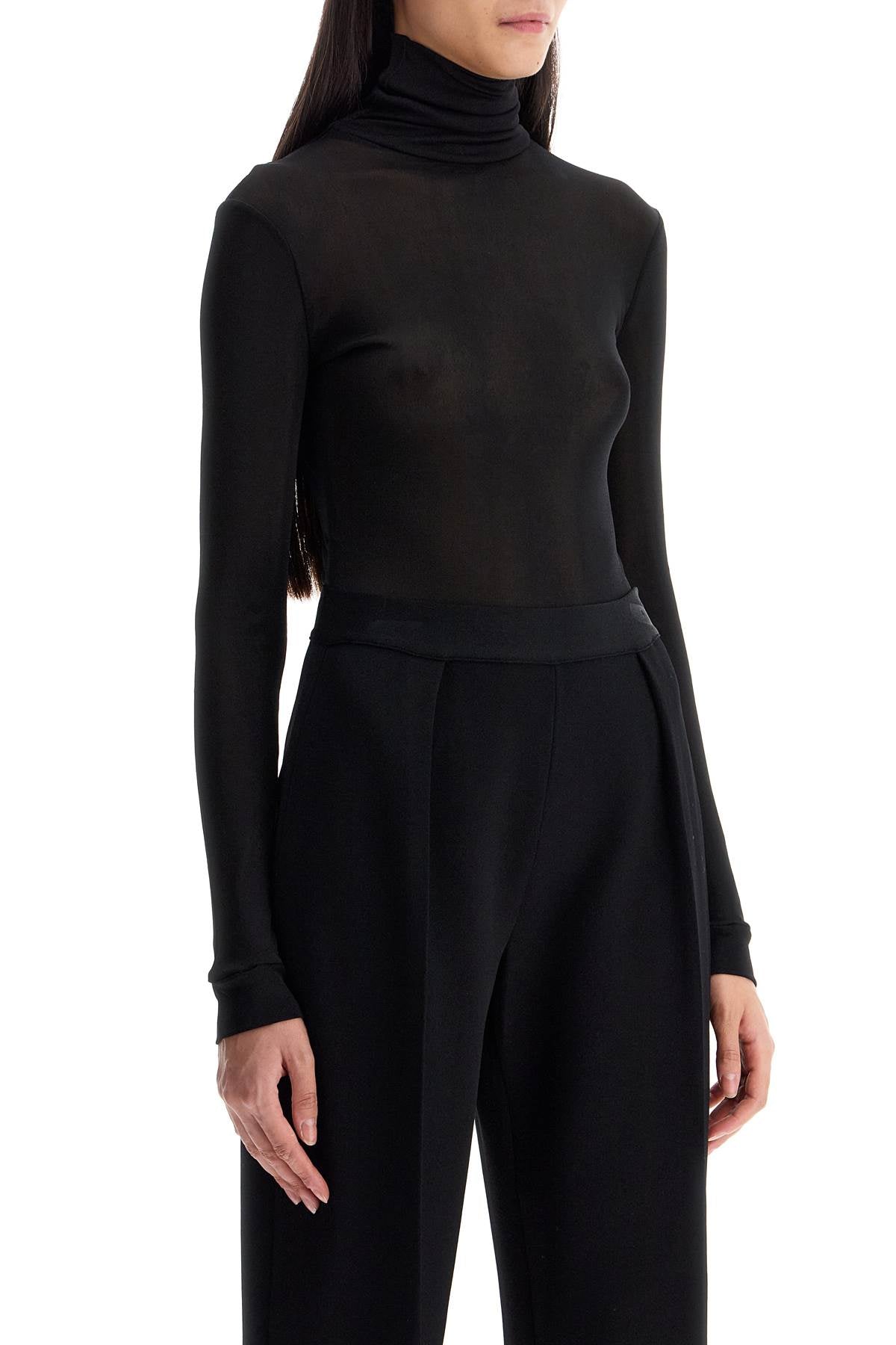 Maison Margiela High-Neck Viscose Jersey Bodysuit with Four Stitches Detail image 1