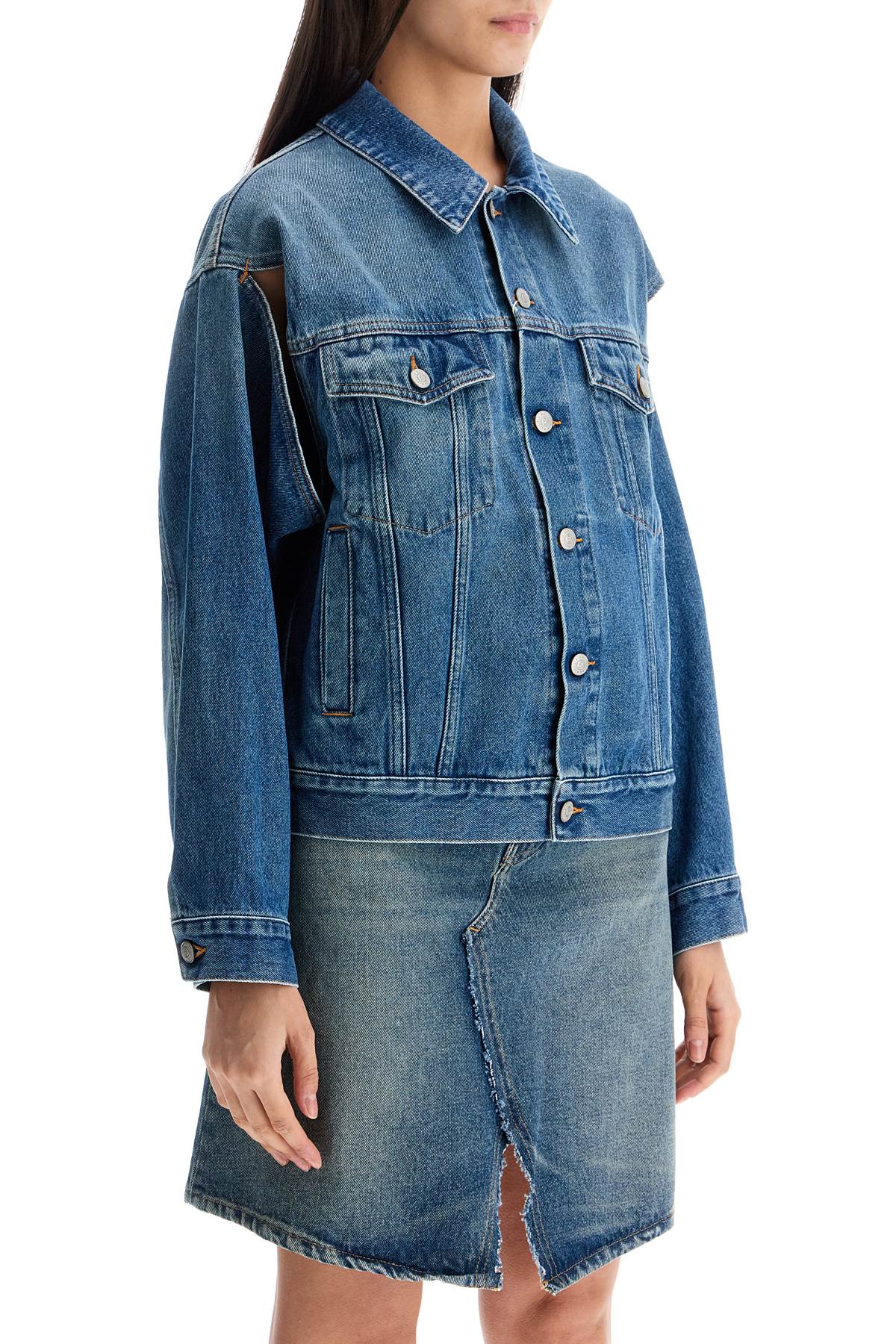 MM6 Maison Margiela Denim Jacket with Underarm Slits image 1