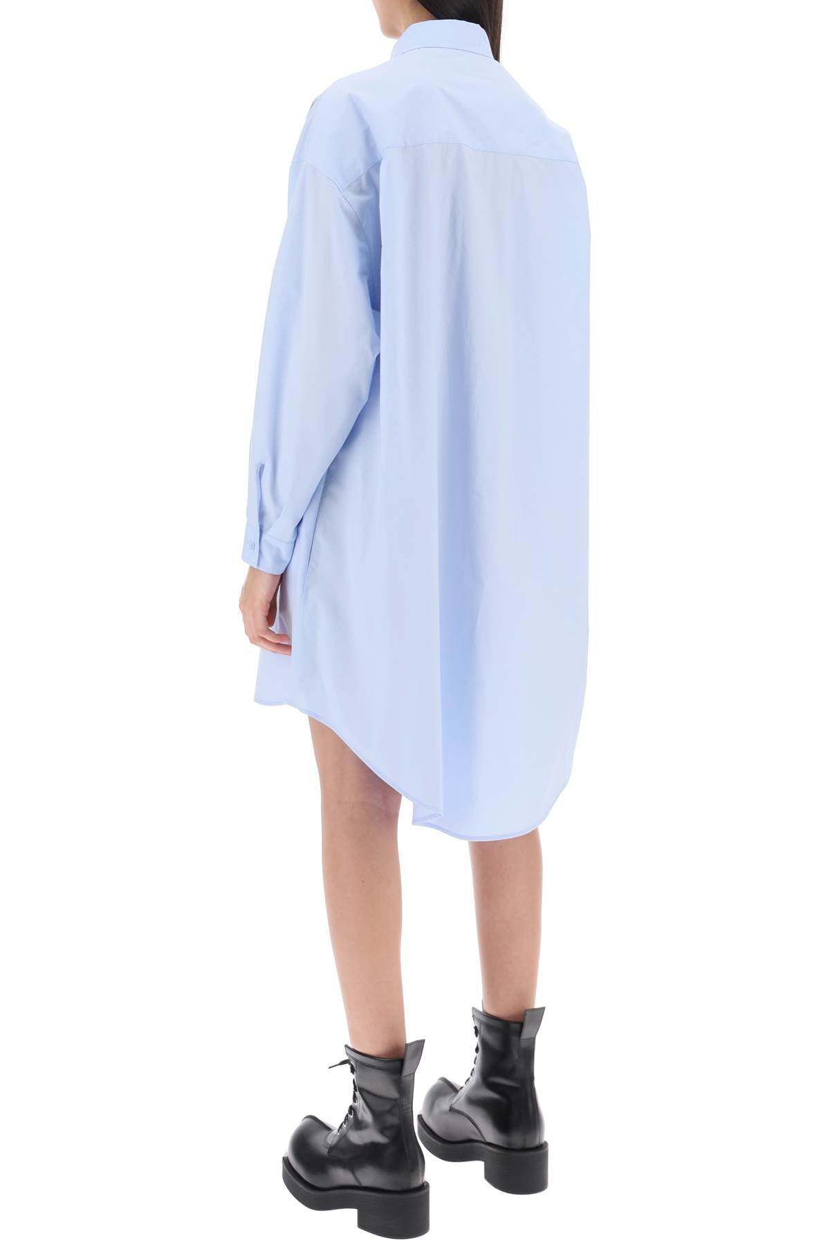 MM6 Maison Margiela Cotton Poplin Shirt Dress with Numeric Logo image 2