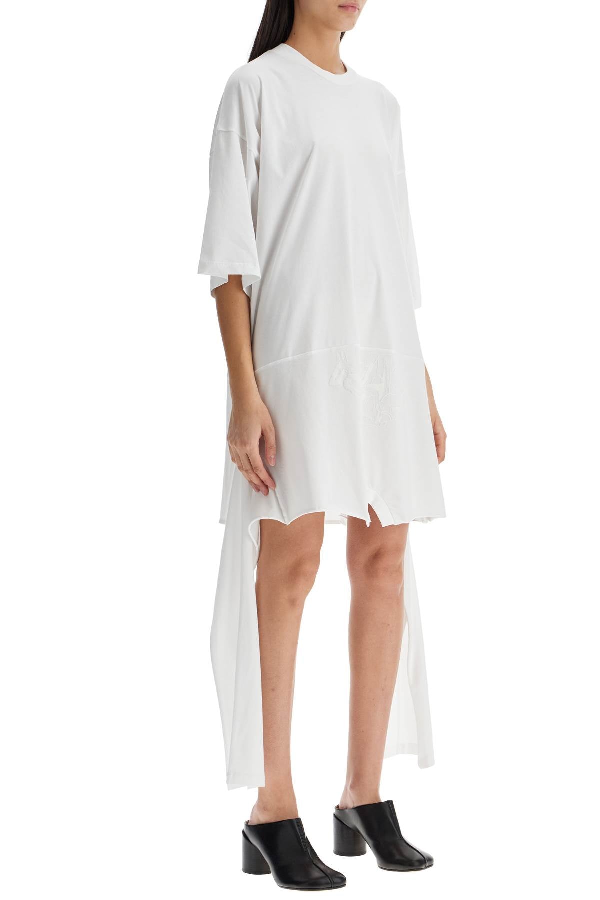 MM6 Maison Margiela Deconstructed Cotton Jersey Mini Dress image 1