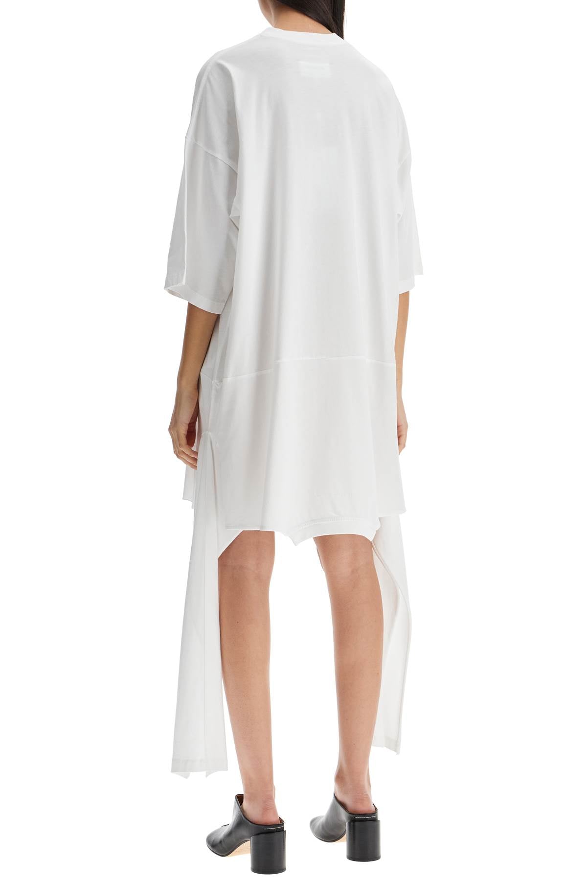 MM6 Maison Margiela Deconstructed Cotton Jersey Mini Dress image 2